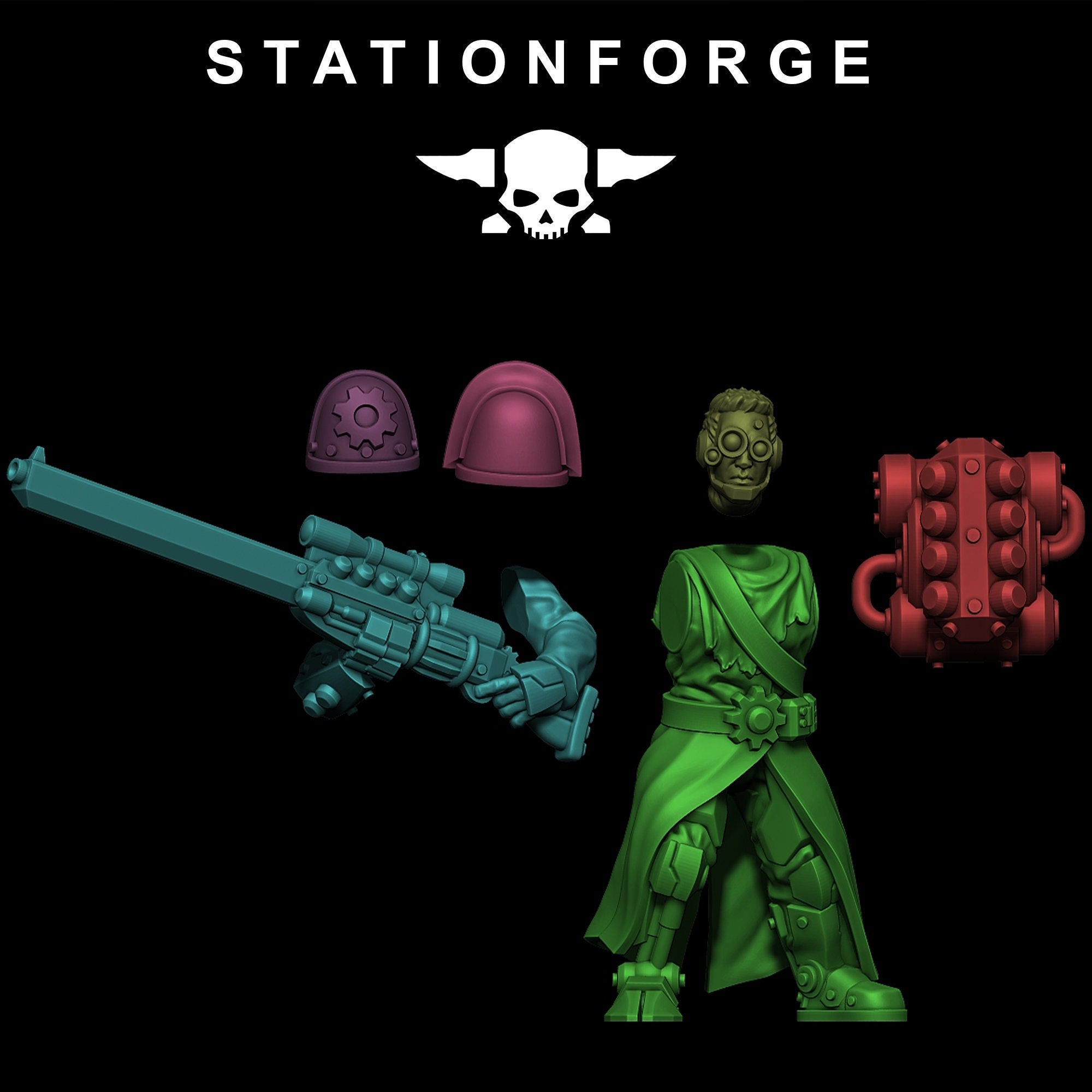 Scavenger - Infantry Builder Kit x20, infanterie mécanisée, empire post apocalyptique, utilisable pour tabletop wargame.