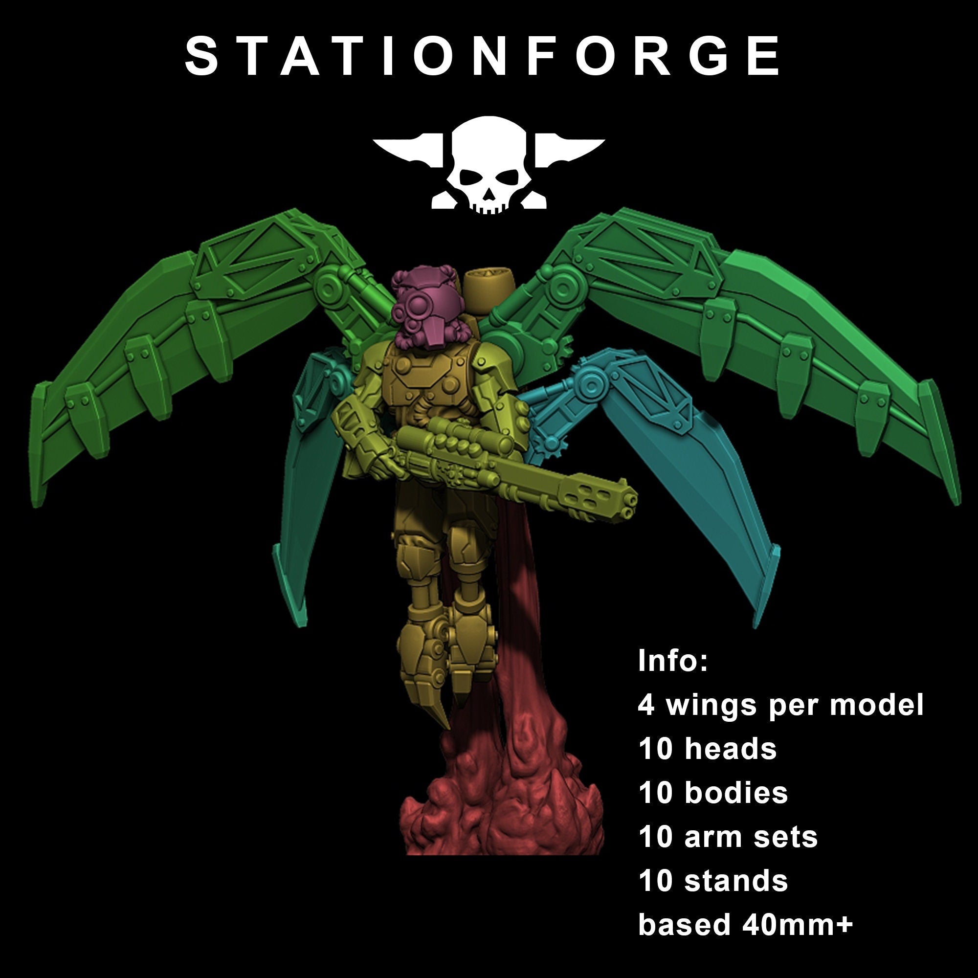 Scavenger - x10 Strikers, infanterie mécanisée, empire post apocalyptique, utilisable pour tabletop wargame.