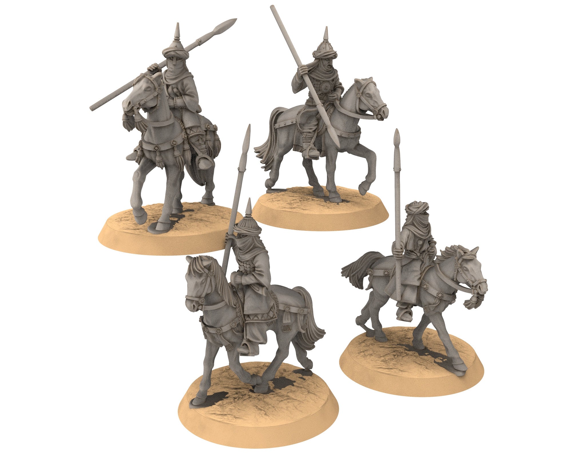 Harad - Southron Cavalry Bundle, Berber nomads, Harad Bedouin Arabs Sarazins Medbury miniatures for wargame D&D, Lotr...