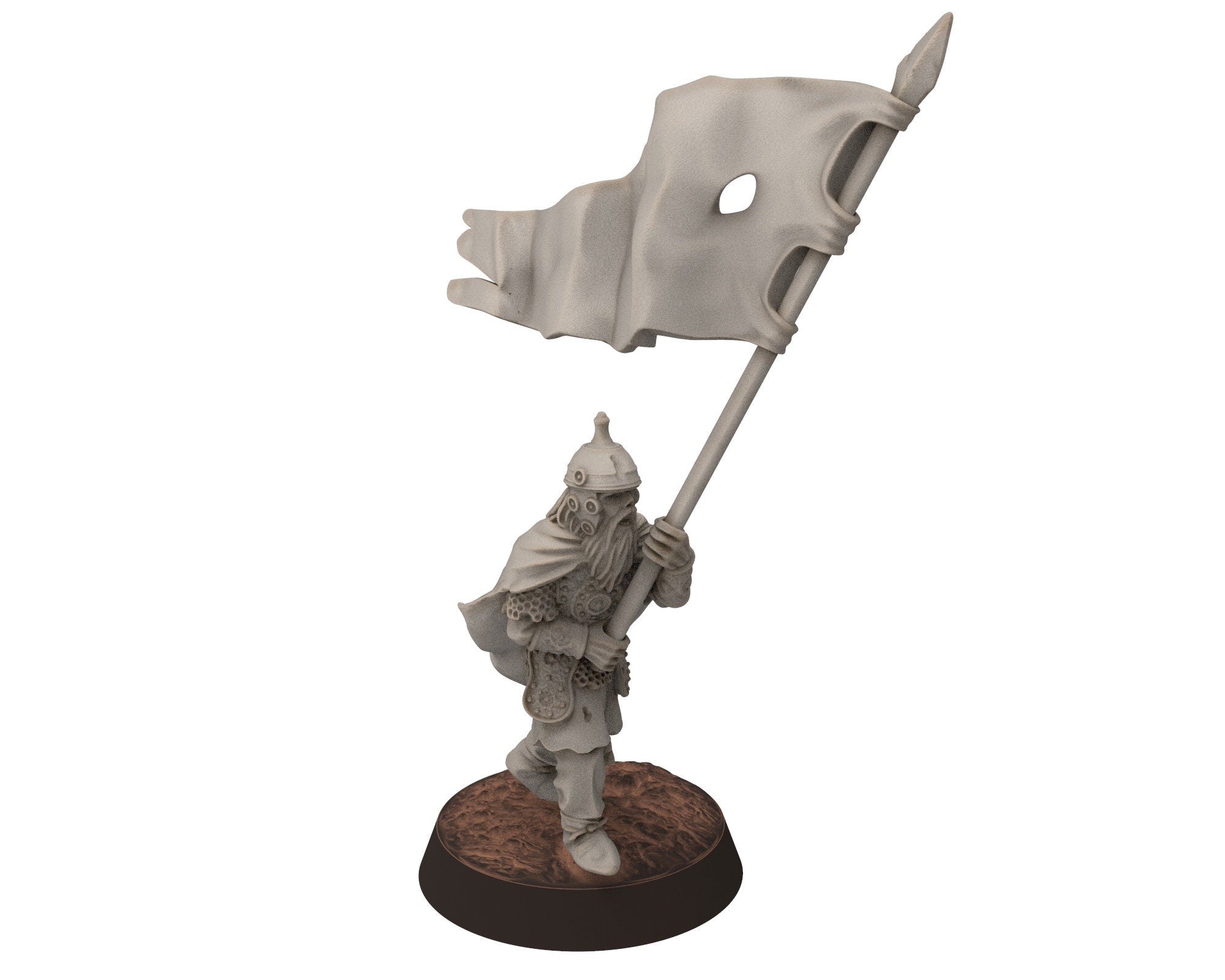 Undead Ghosts - Horn Blower of Ghosty Gaul specters of the old war, under the mountain, miniatures for wargame D&D, LOTR...