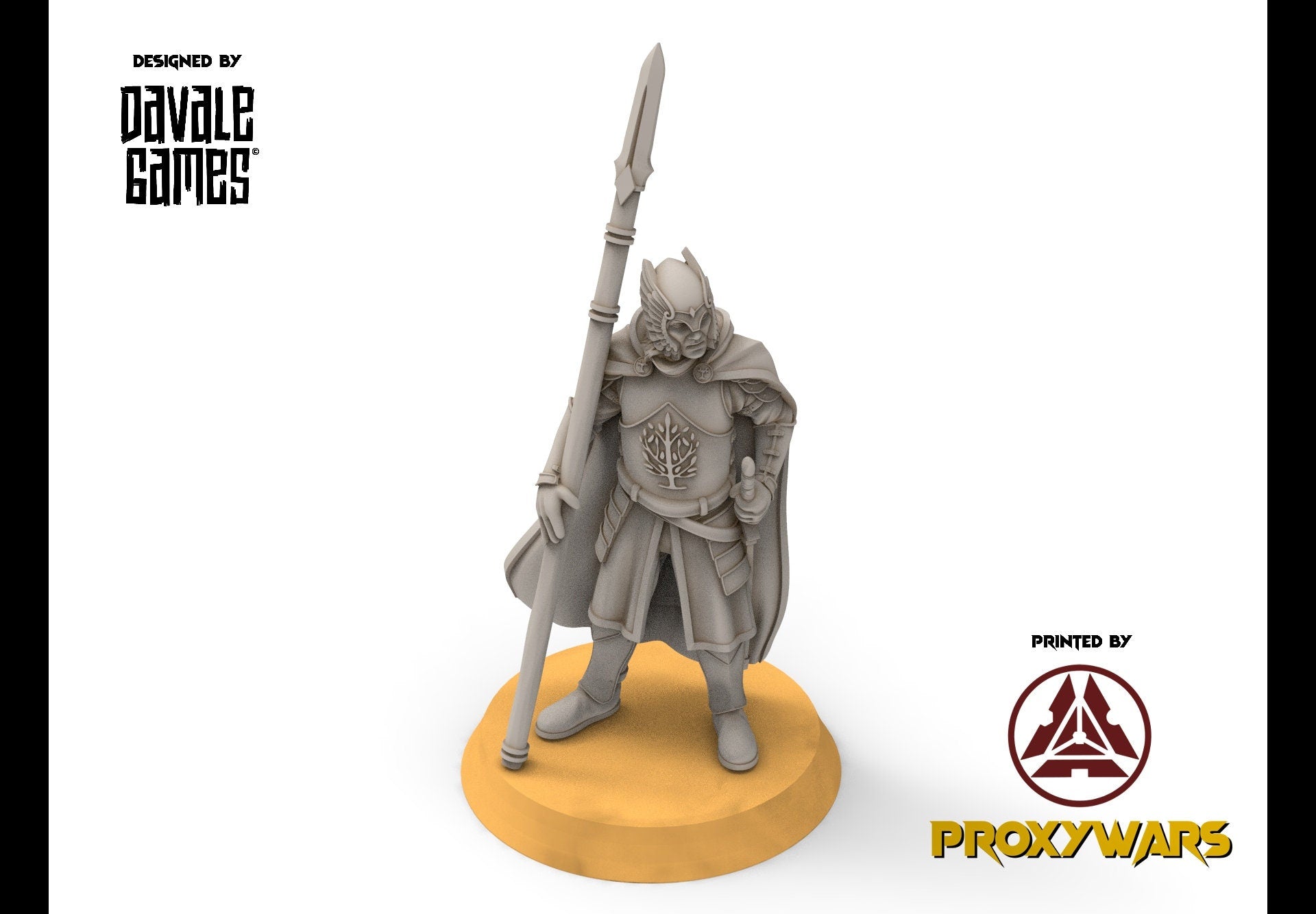 Gandor - Grey Castle Warriors with swords, Protectors of the Shire, Dune Din, Bowmen, Scouts miniatures for wargame D&D, Lotr...