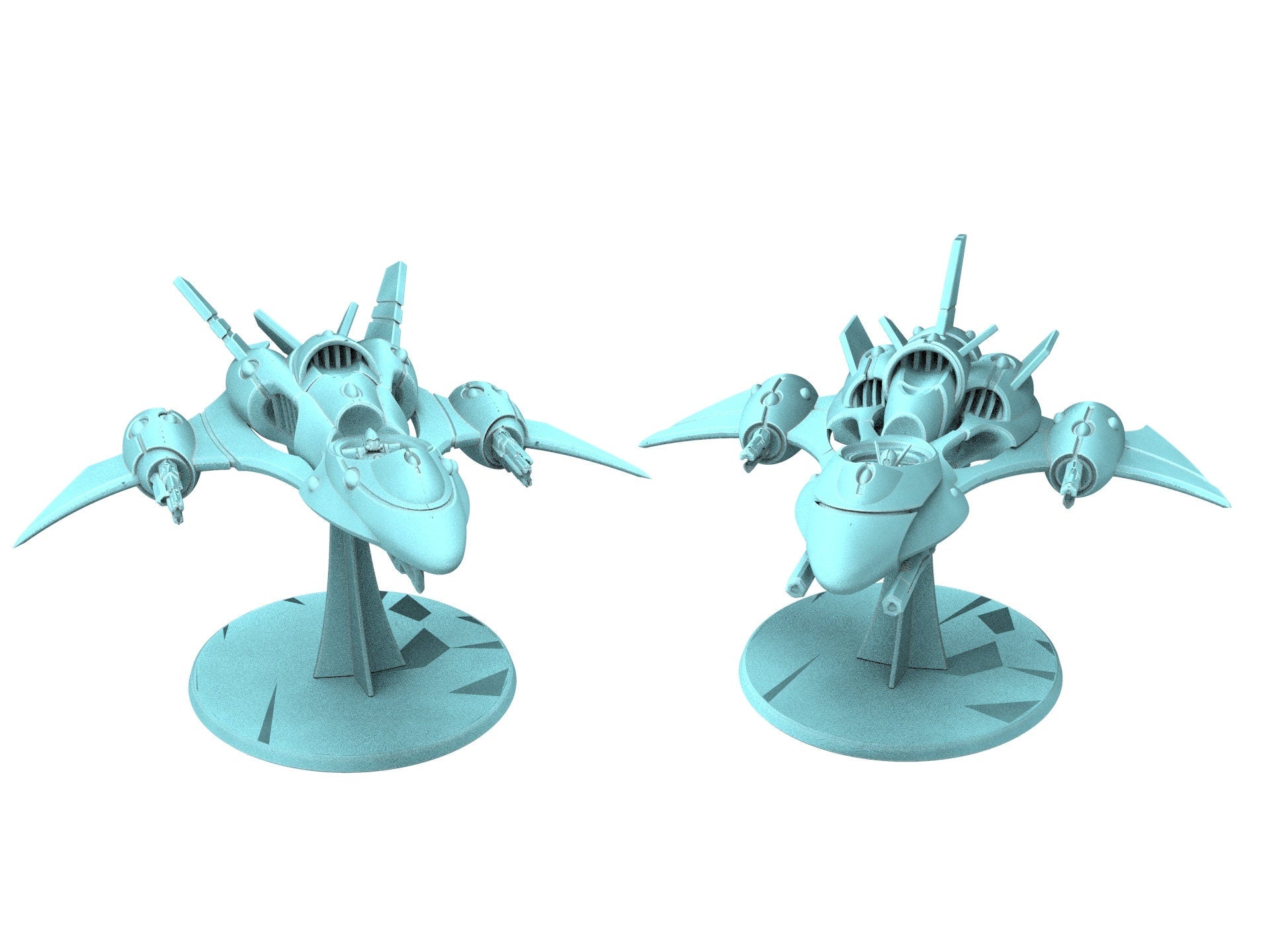 Space Elves - x1 Tech Elves Fighter Bomber - Tech Elves Edge Miniatures, The Cursed Dimension