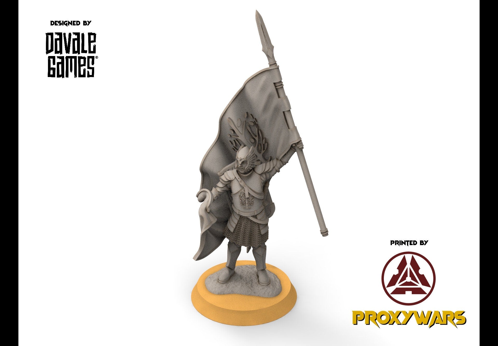 Gandor - Grey Castle Banner, Protectors of the Shire, Dune Din, Bowmen, Scouts miniatures for wargame D&D, Lotr...