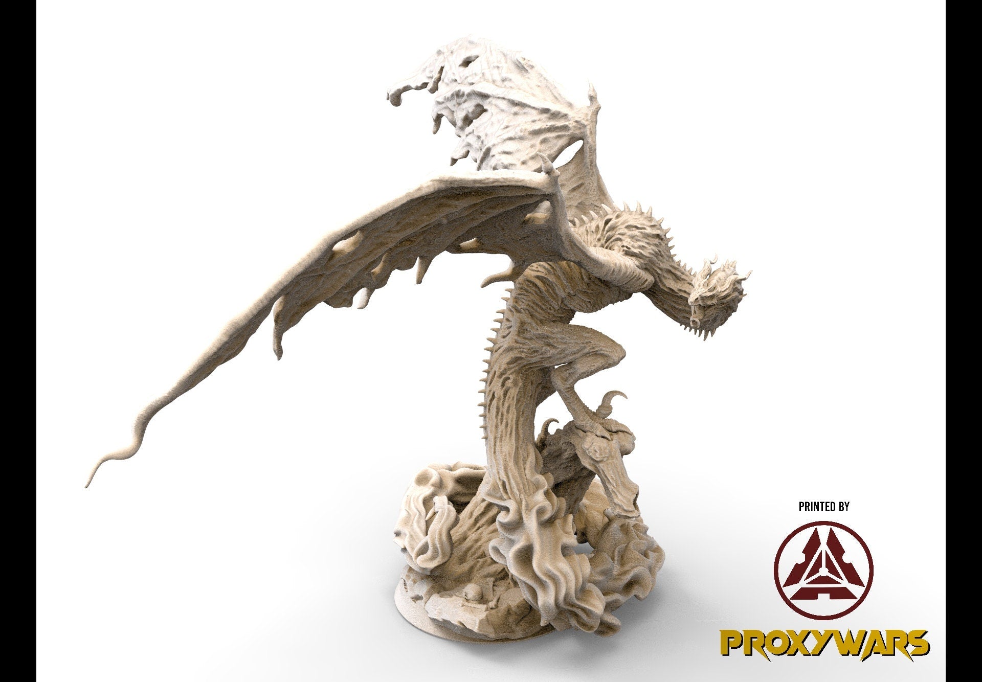 The Spectral Reckoning - Enemy - Mathenas, Gargoyle King (Medium - 25 mm), Flesh of Gods, for Wargames, Dungeons & Dragons TTRPG