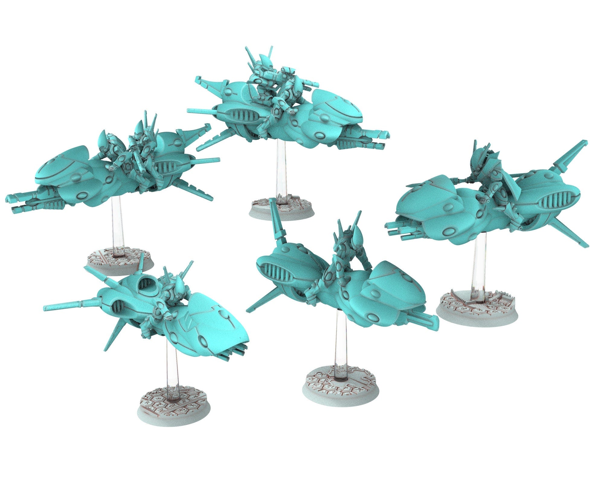 Space Elves - Motojet Astromancer modular miniature - Tech Elves Edge Miniatures, The Cursed Dimension