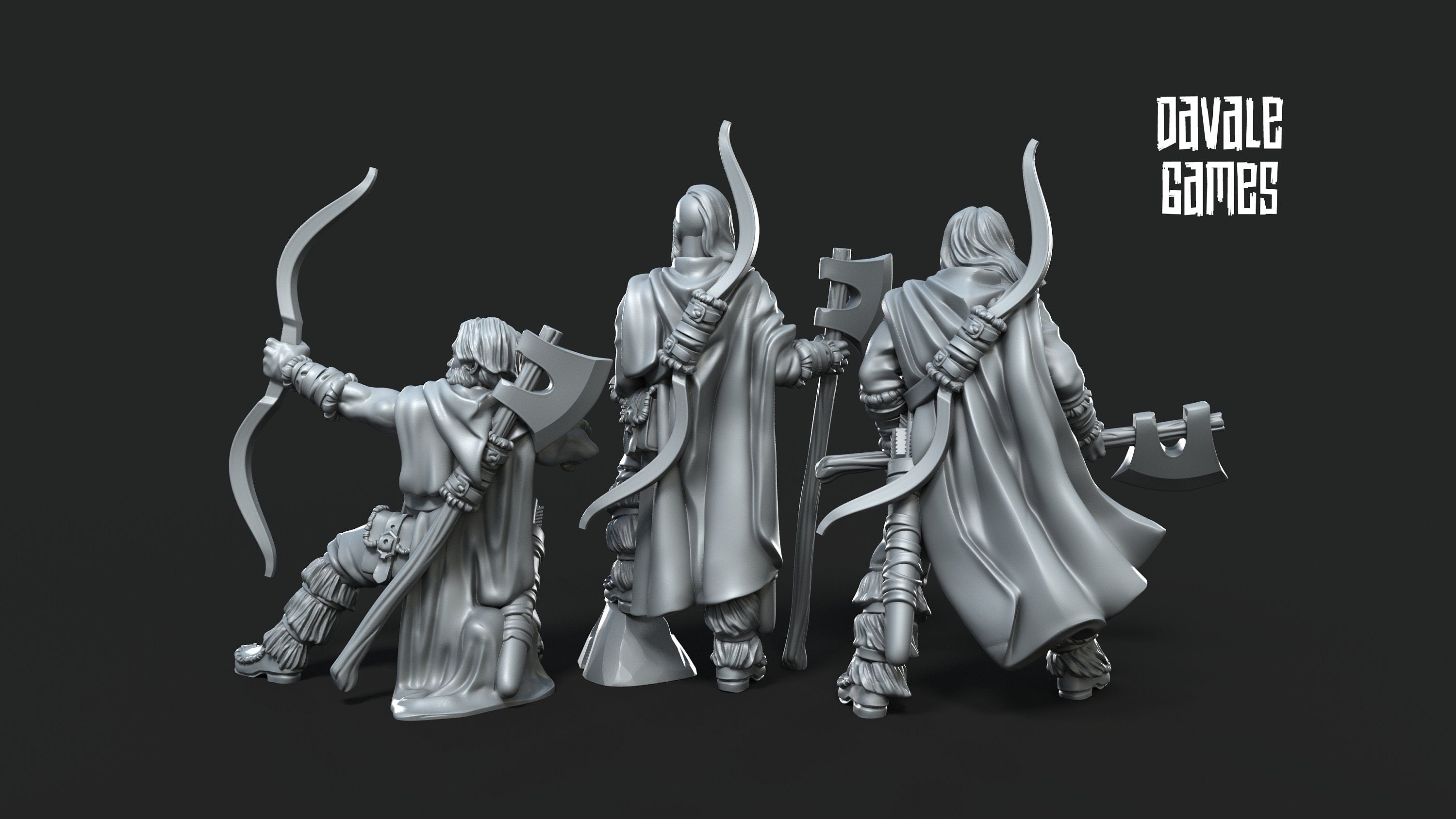 Bearings - 6x Bearmen on foot - Fantasy, davale games, for Wargames, Pathfinder, Dungeons & Dragons