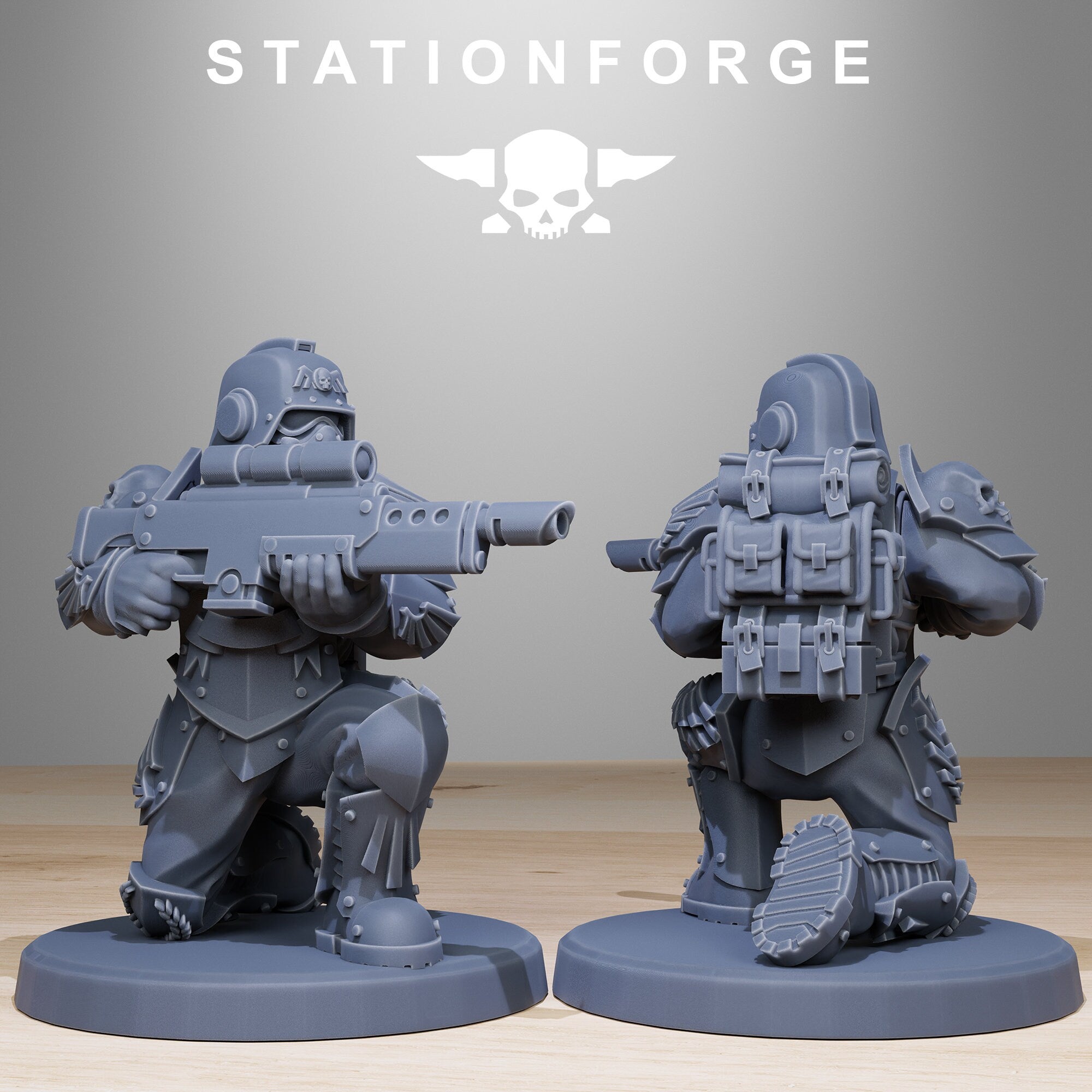 GrimGuard - x12 Elites, mechanized infantry, post apocalyptic empire, usable for tabletop wargame.