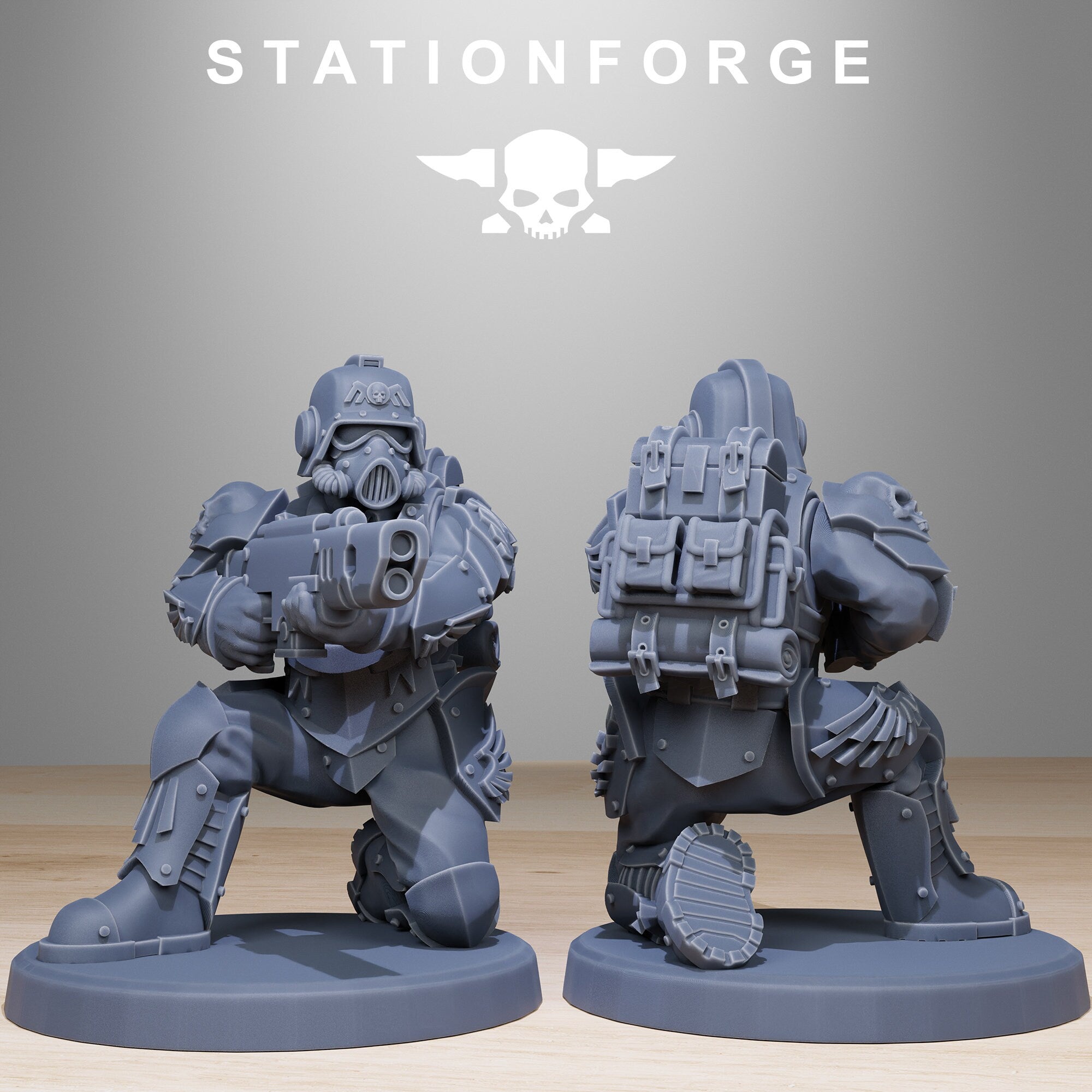 GrimGuard - x12 Elites, mechanized infantry, post apocalyptic empire, usable for tabletop wargame.