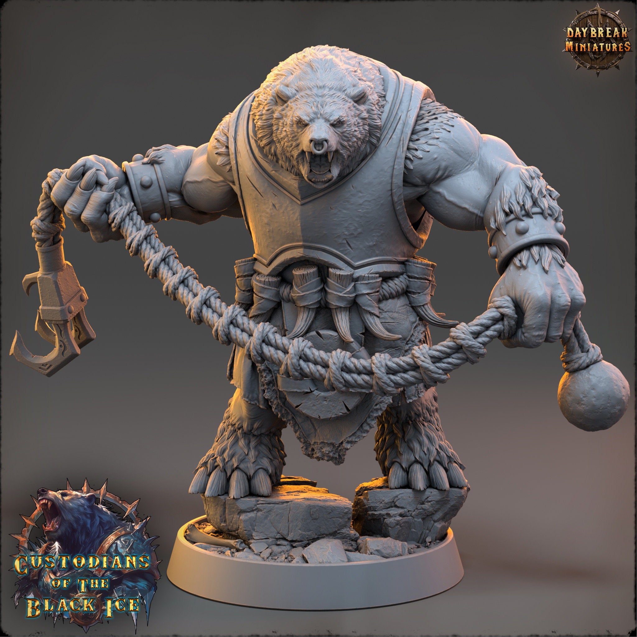 Custodians of The Black Ice - Severer Gautz, quest for glory, DayBreak Miniatures, for Wargames, Dungeons & Dragons TTRPG