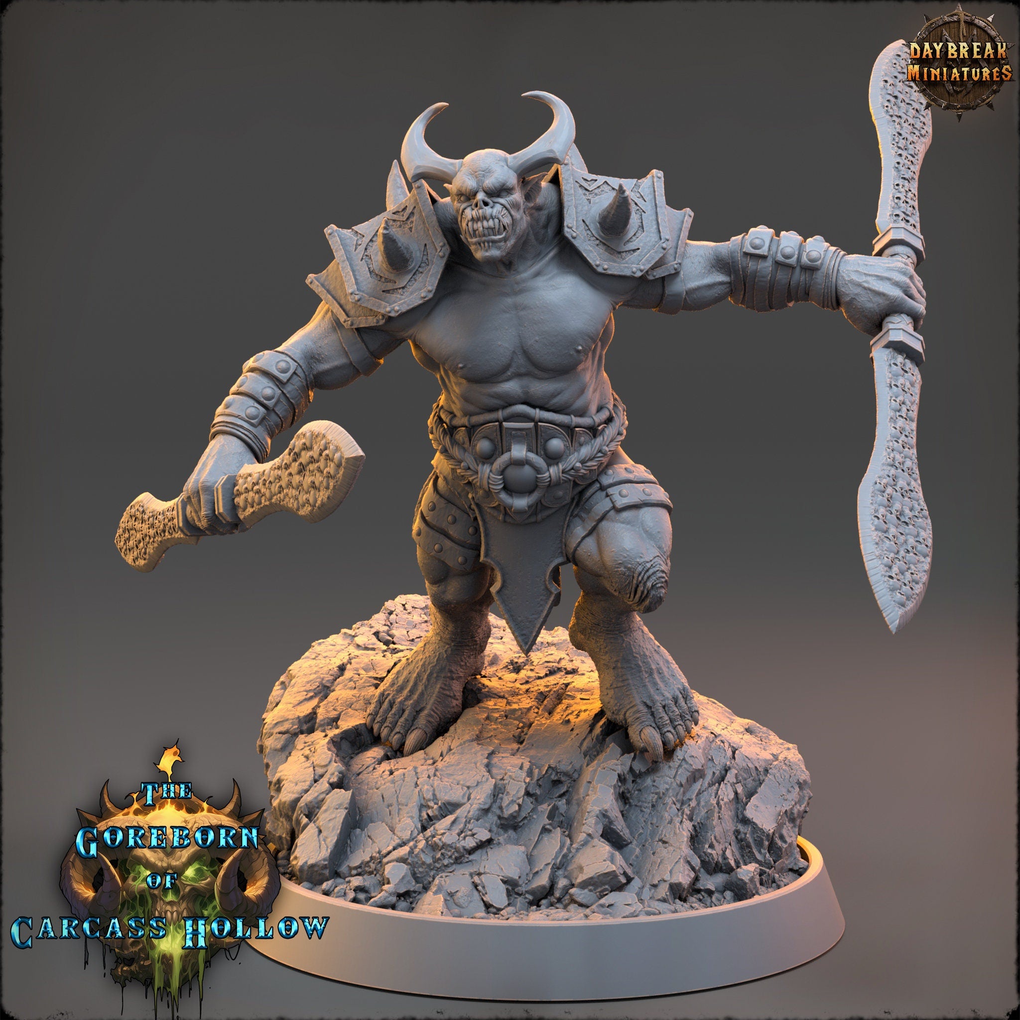 The Goreborn of Carcass Hollow - Varnyx Tzlak, quest for glory, DayBreak Miniatures, for Wargames, Dungeons & Dragons TTRPG