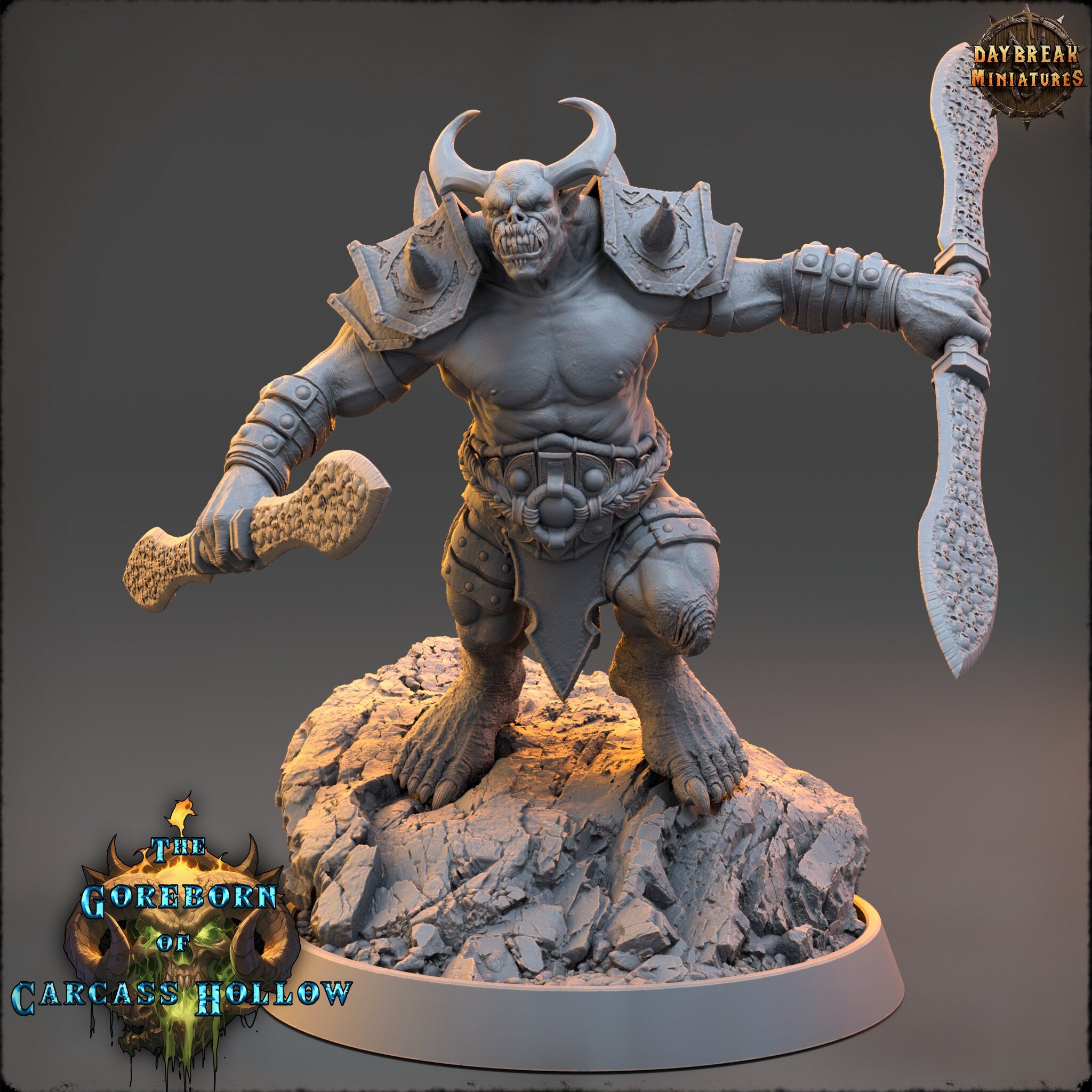 The Goreborn of Carcass Hollow - Vexar Jorath, quest for glory, DayBreak Miniatures, for Wargames, Dungeons & Dragons TTRPG