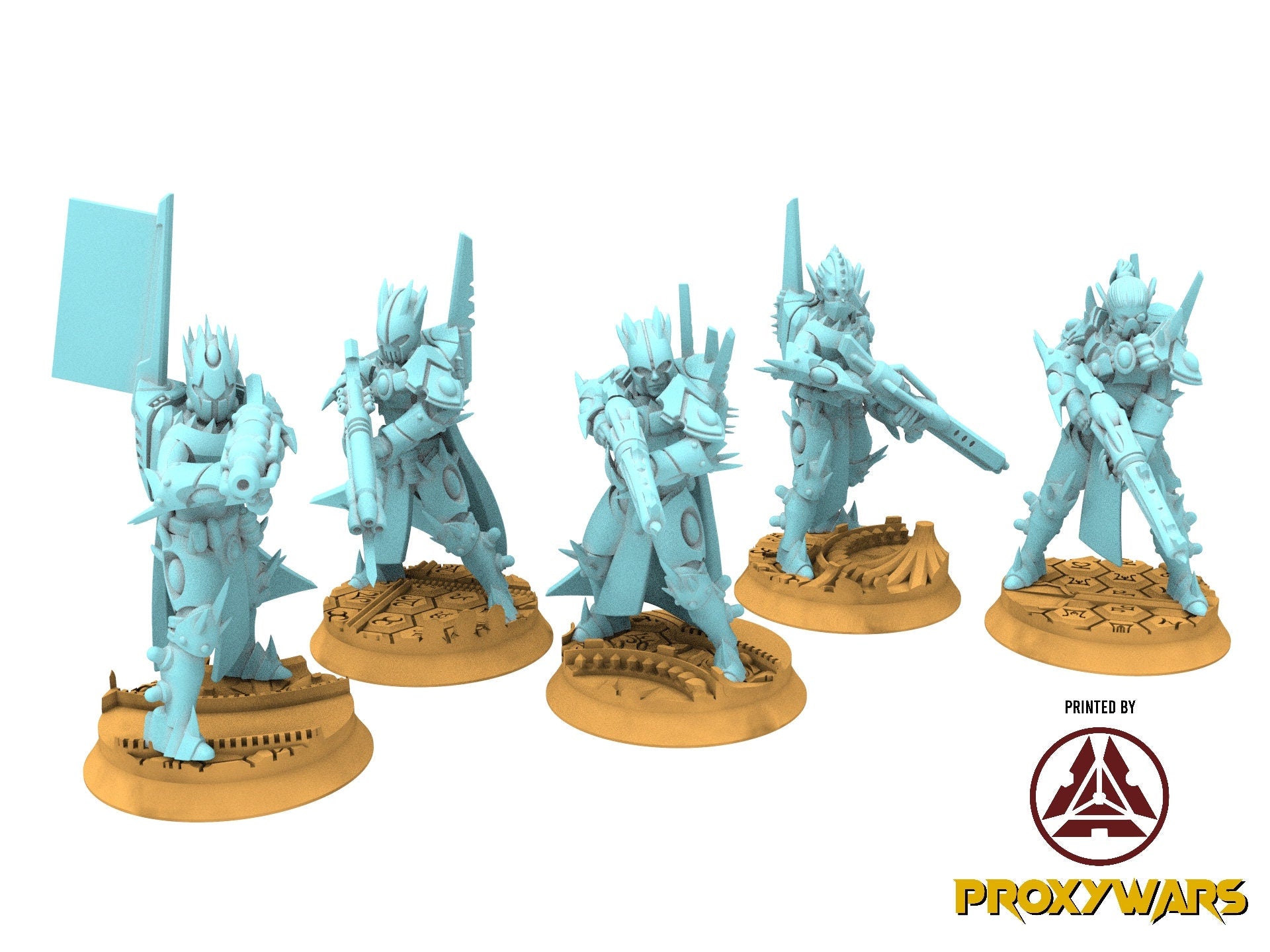 Space Elves - x2 Pirates Leaders - Tech Elves Edge Miniatures, The Cursed Dimension