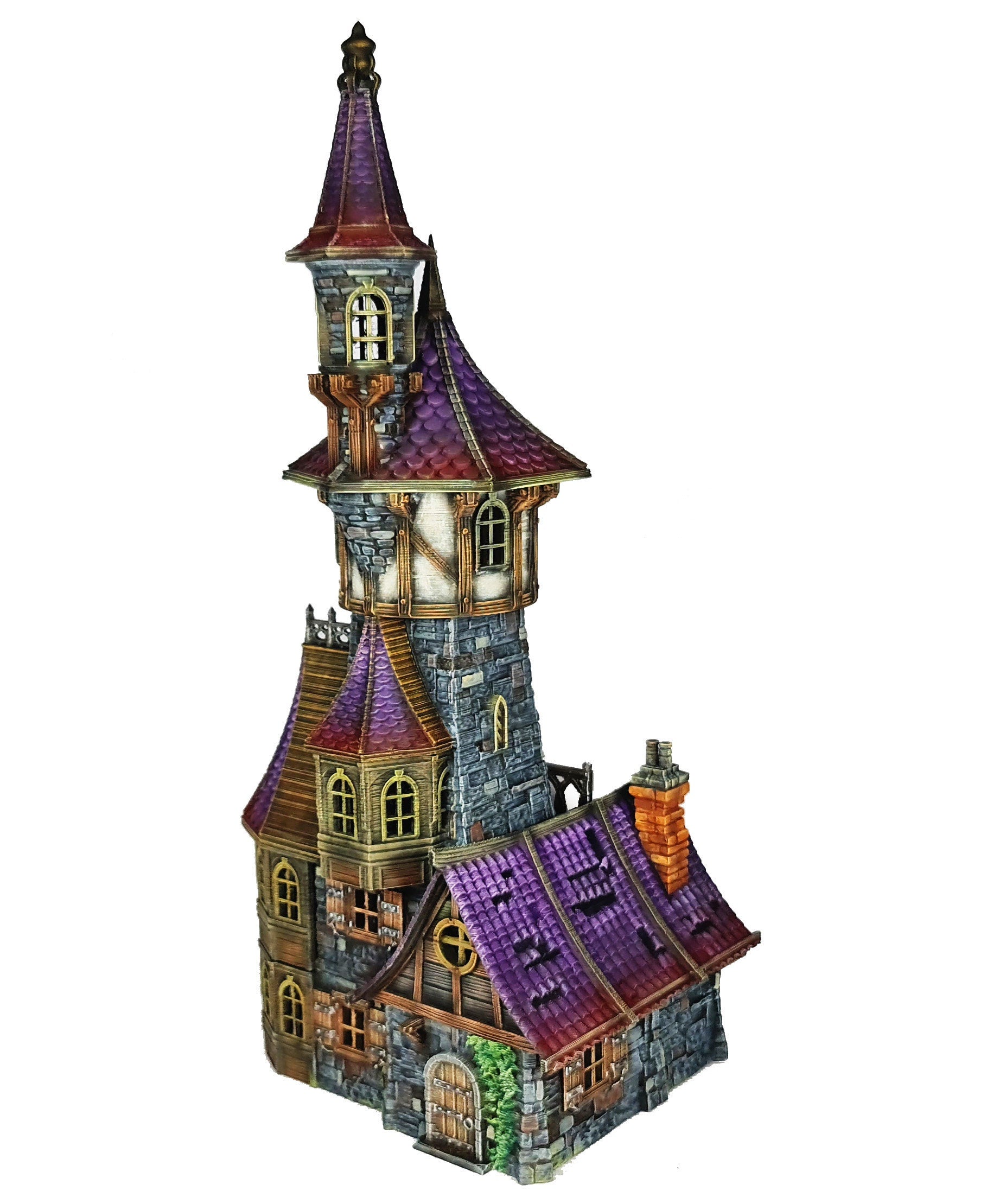 Medieval Town scenery building - Apothecary's Tower - PLA for Oldworld, Dungeon & Dragons, Frostgrave Age of fantasy battle skirmish wargame
