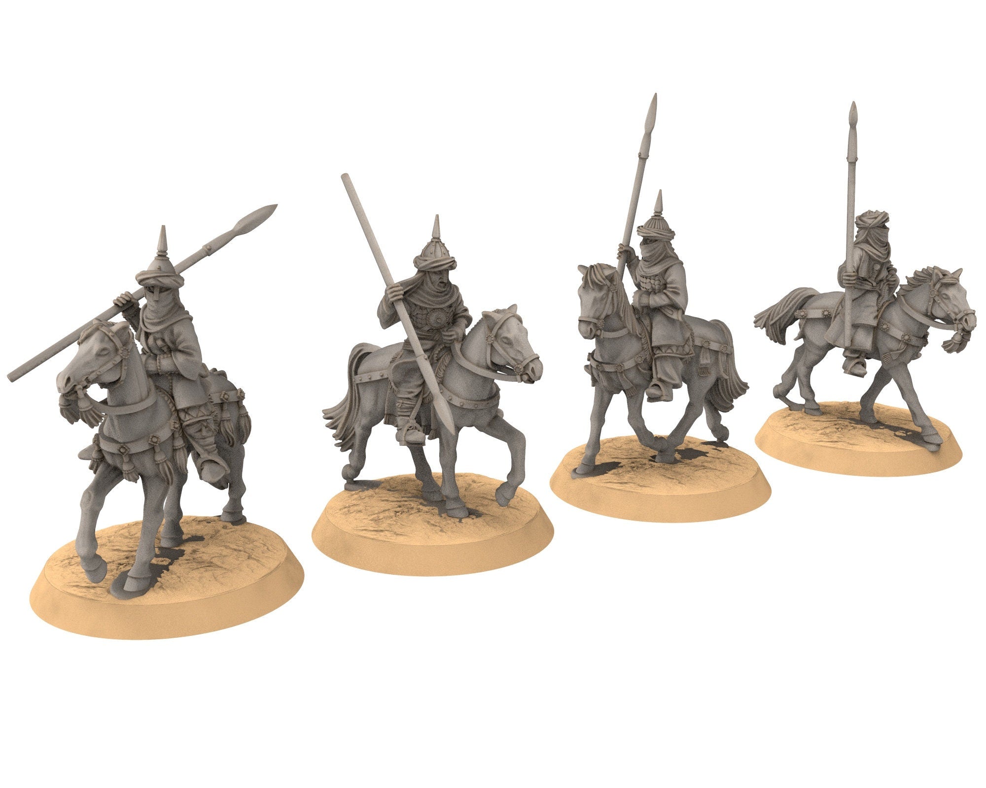 Harad - Southron Cavalry Bundle, Berber nomads, Harad Bedouin Arabs Sarazins Medbury miniatures for wargame D&D, Lotr...