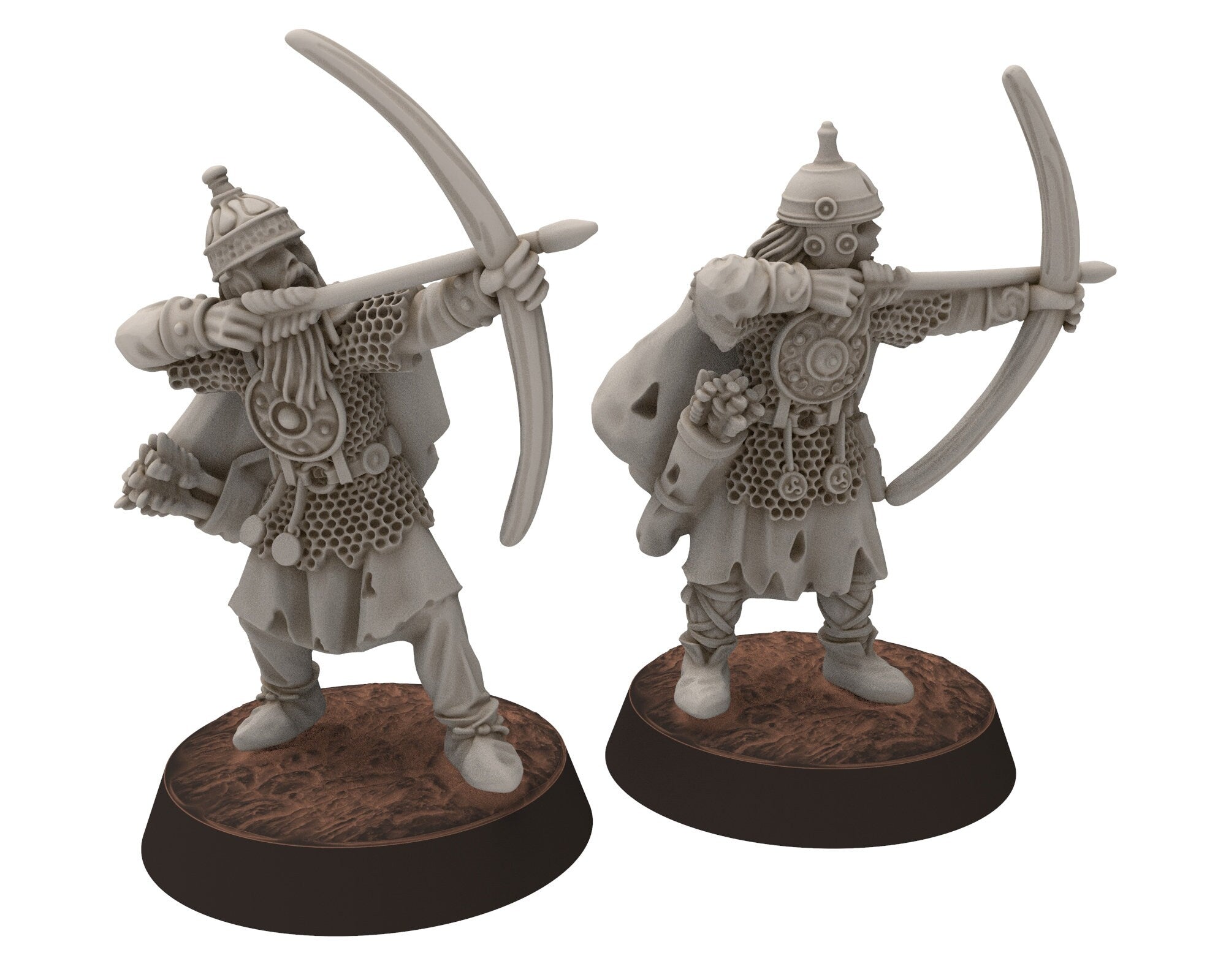 Undead Ghosts - Ghosty Gaul specters of the old war with Bows , under the mountain, miniatures for wargame D&D, LOTR...