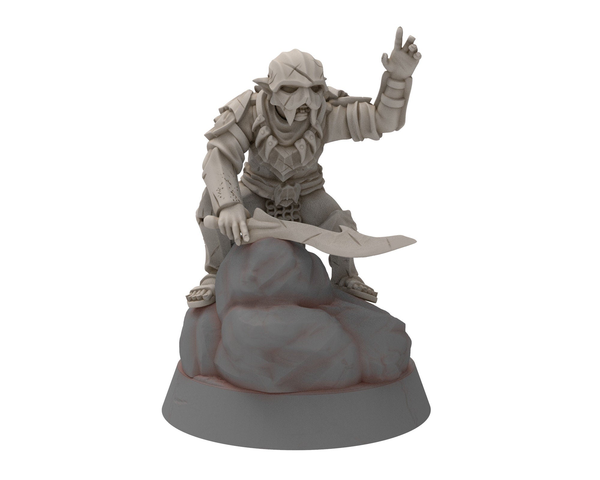 Goblin cave - Mercenary warriors Captain, Middle rings for wargame DnD, Frostgrave, LOTR... Modular miniatures Quatermaster3D