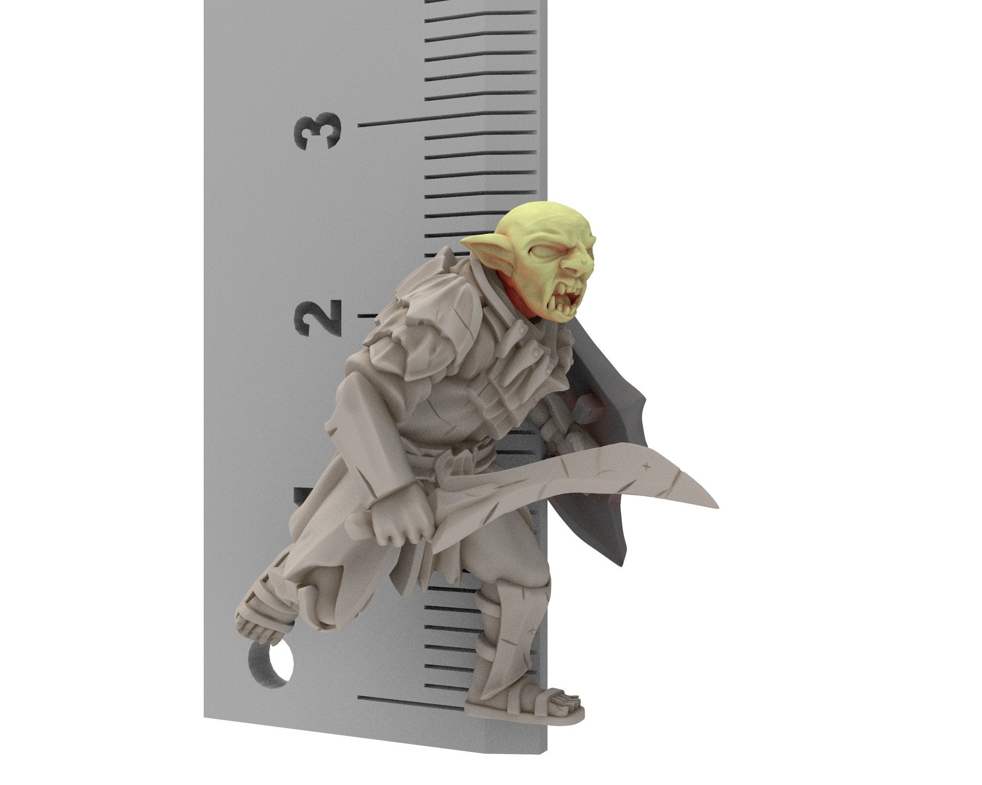Goblin cave - Mercenary warriors Captain, Middle rings for wargame DnD, Frostgrave, LOTR... Modular miniatures Quatermaster3D