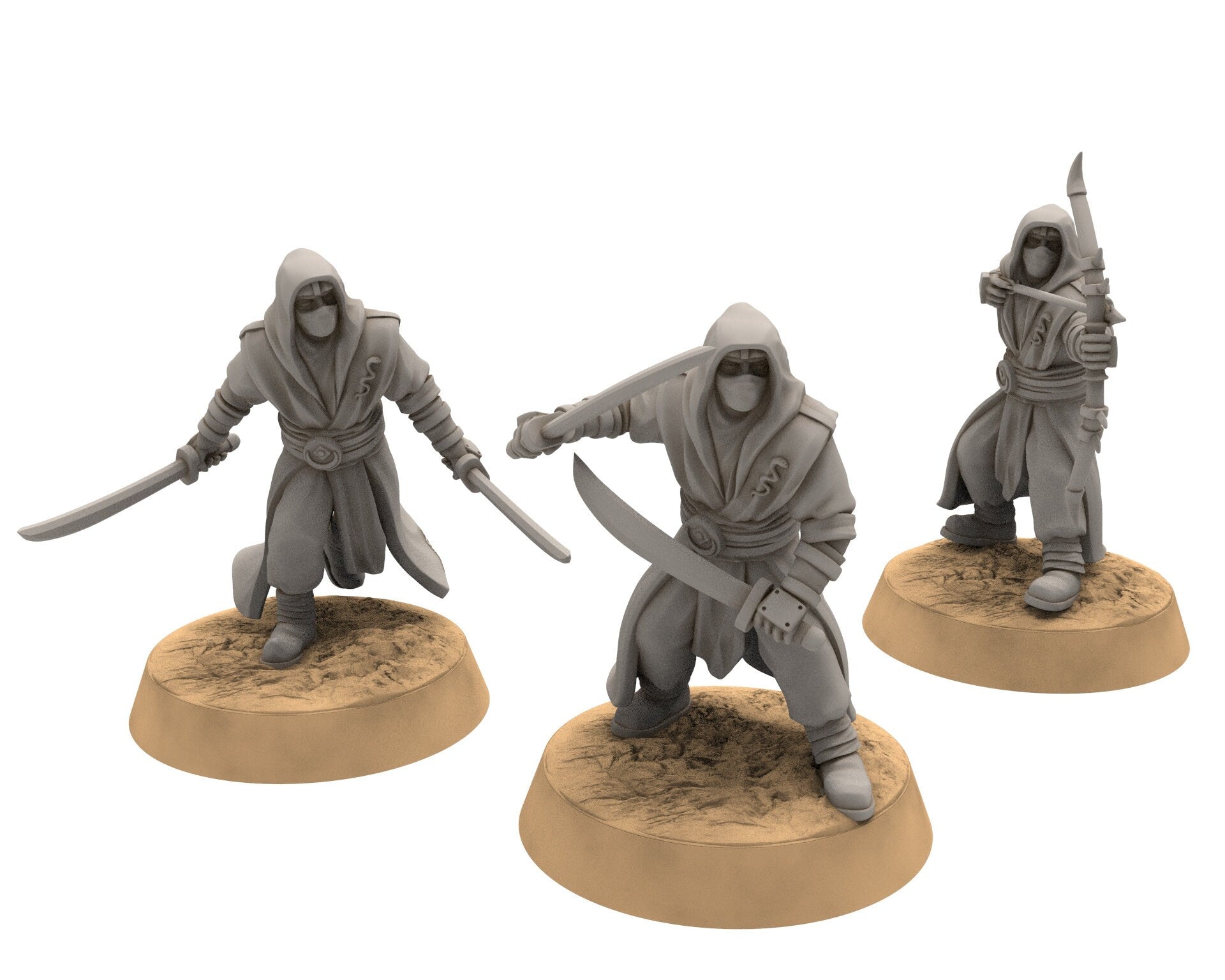 Harad - x4 Cobra Cult Elite Cavalry, Berber nomads, Harad Bedouin Arabs Sarazins miniatures for wargame D&D, Lotr... Quatermaster3D