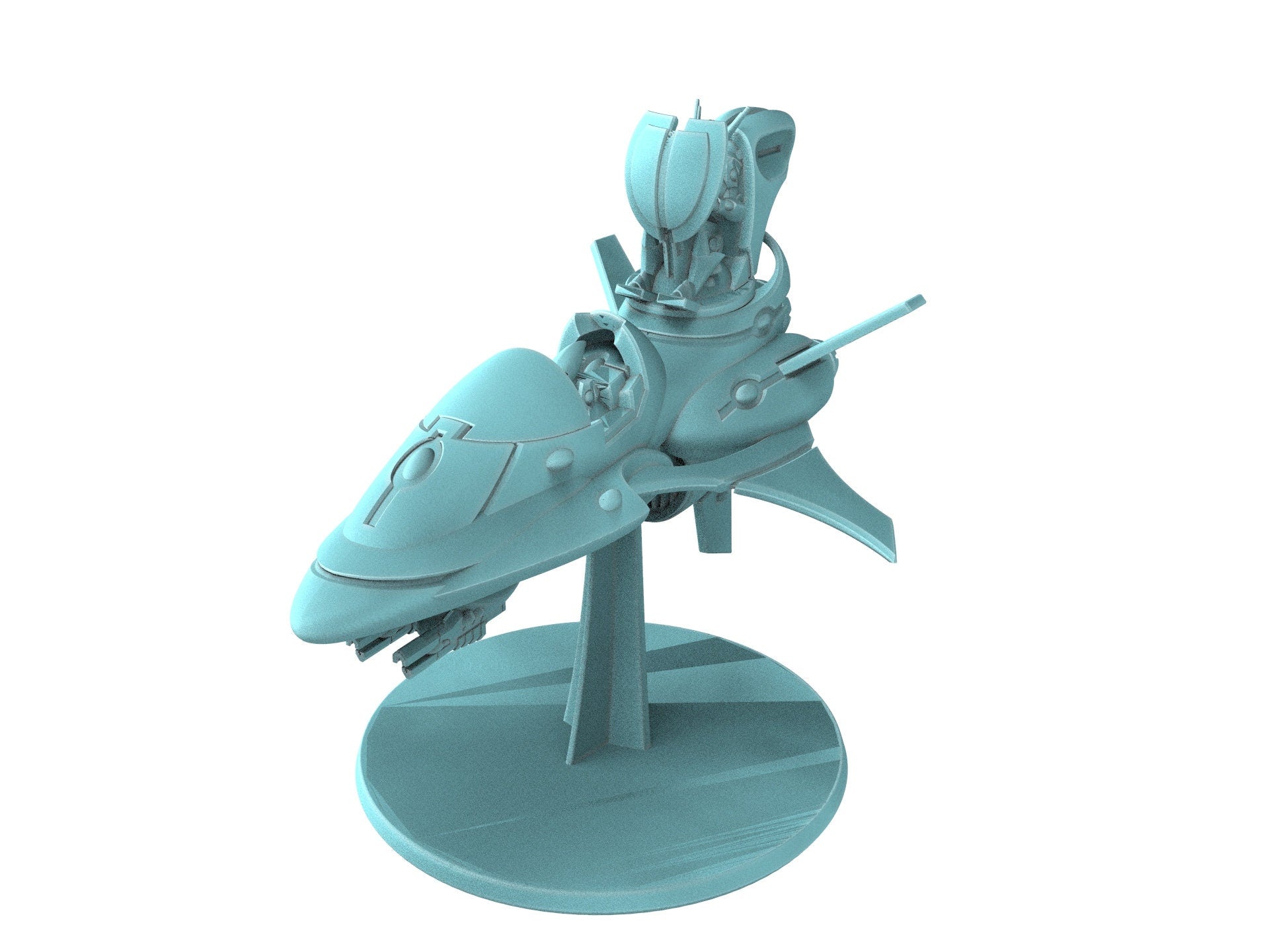 Space Elves - x1 Tech Elves Fighter Bomber - Tech Elves Edge Miniatures, The Cursed Dimension