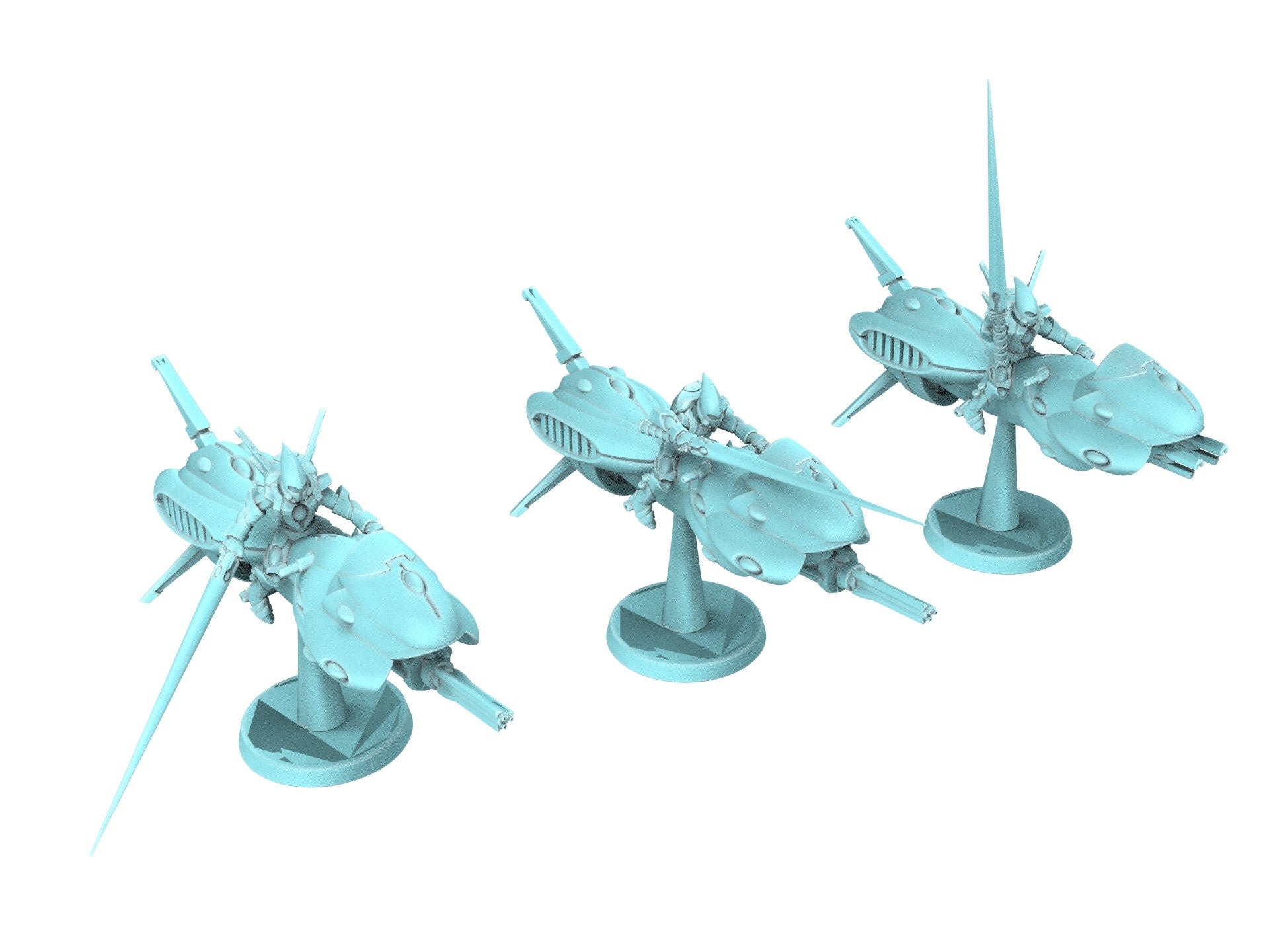 Space Elves - x1 Tech Elves Fighter - Tech Elves Edge Miniatures, The Cursed Dimension