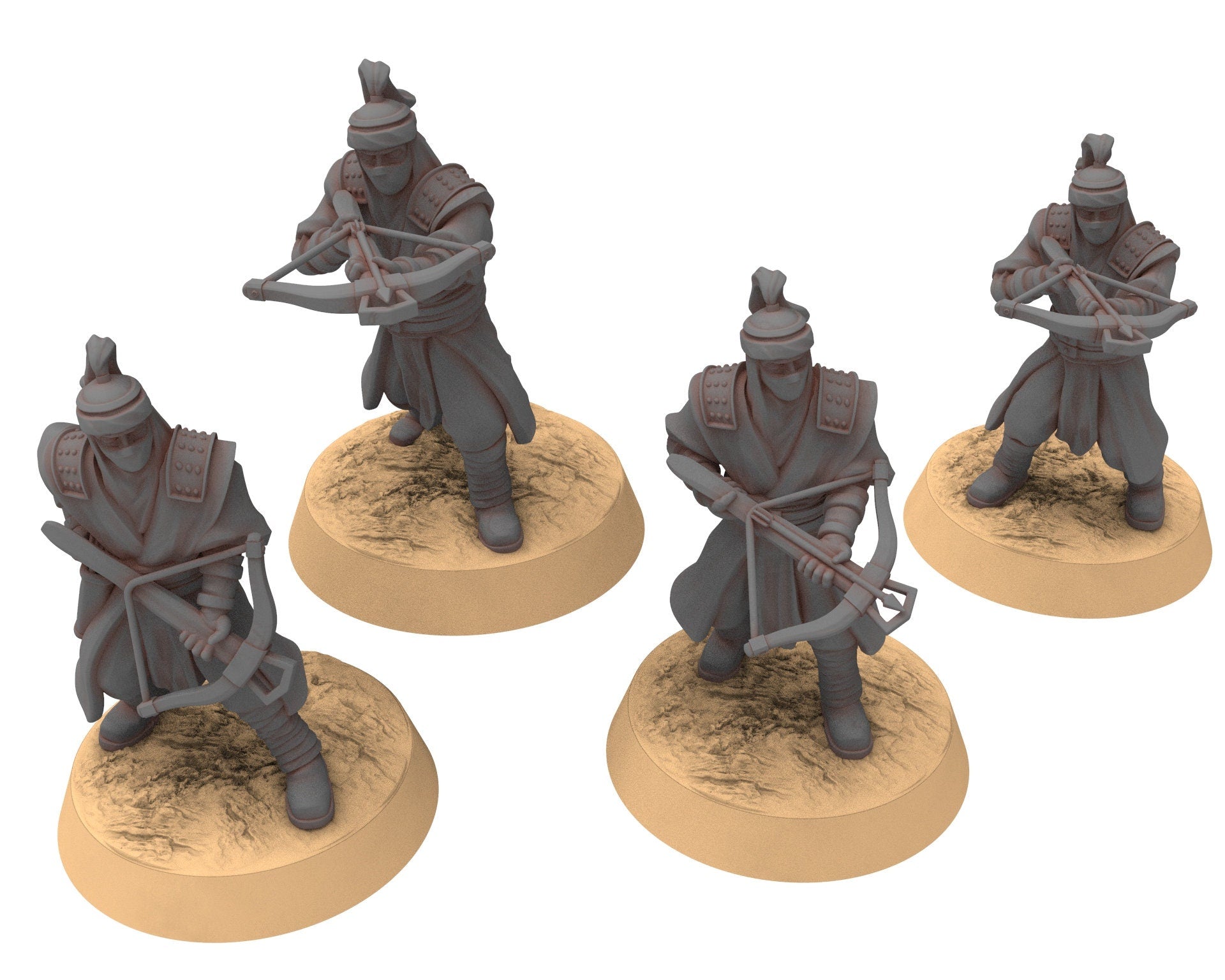 Harad - x6 Fallen Knights Sword, Berber nomads, Harad Bedouin Arabs Sarazins miniatures for wargame D&D, Lotr... Quatermaster3D