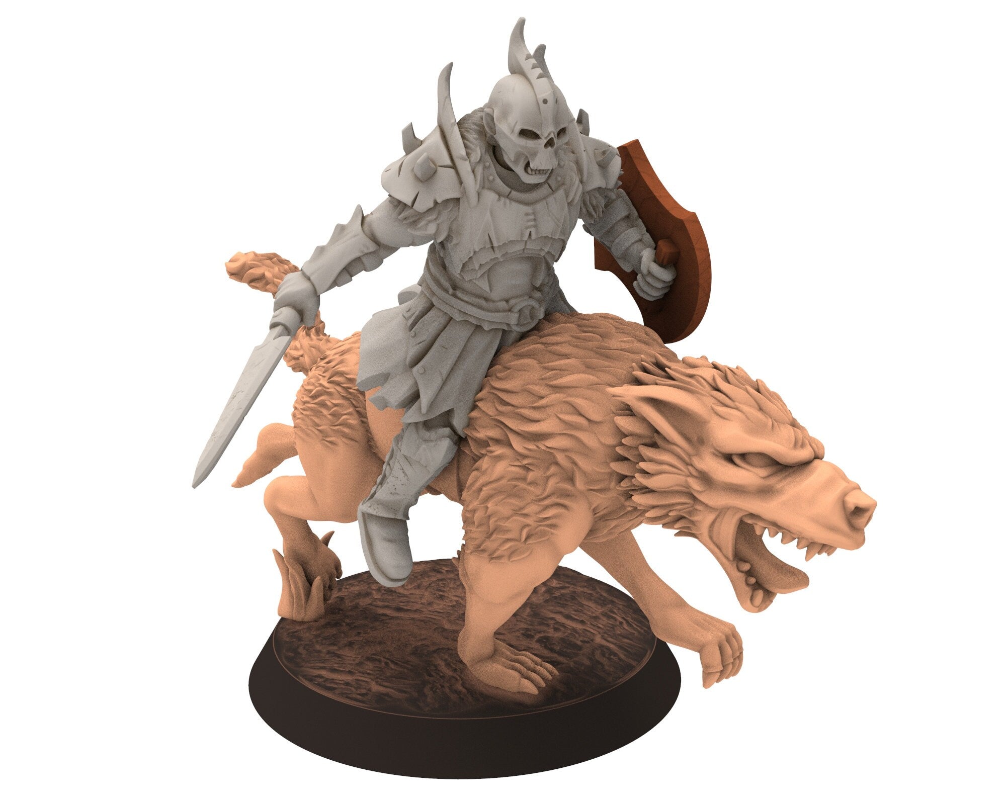 Orc horde - Sword & Shield warriors warband, Middle rings miniatures for wargame DnD, LOTR, Frostgrave... Modular miniatures Quatermaster3D