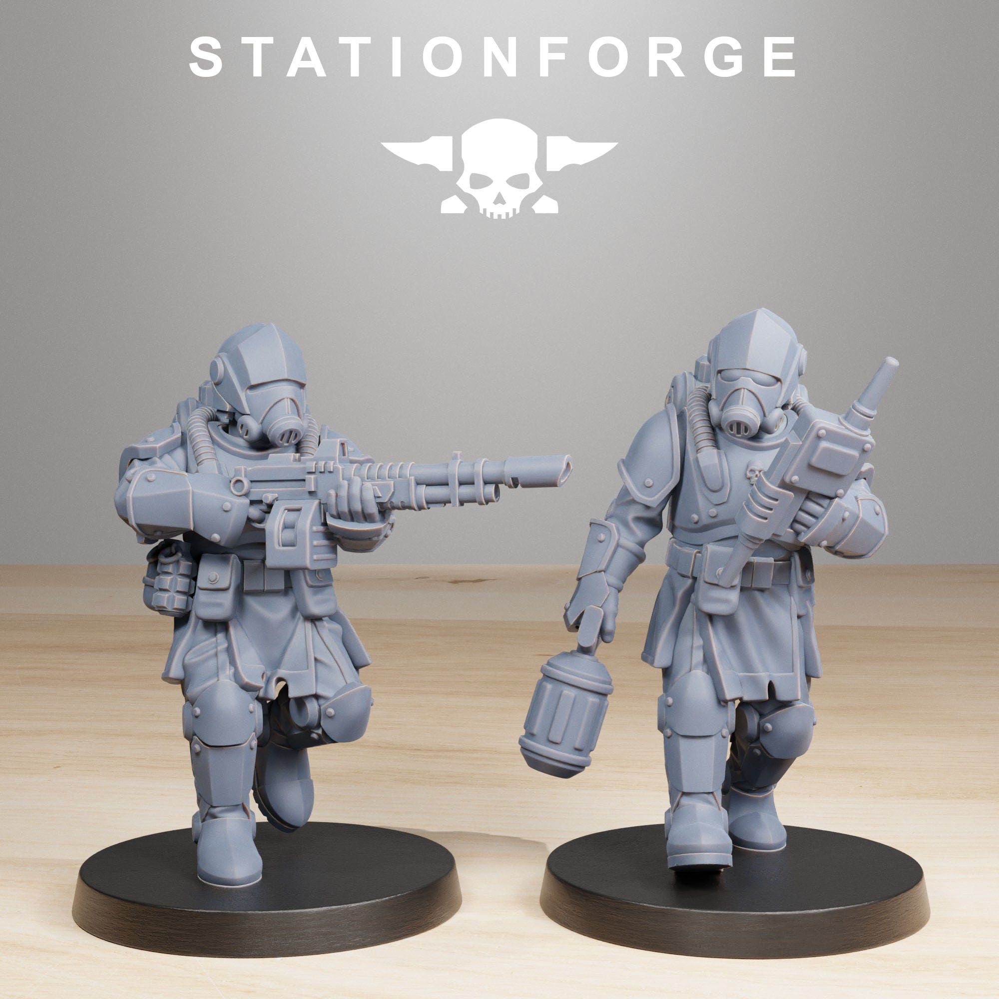 National Guard - x20 RoyalGuard Infantry, assassin, mechanized infantry, post apocalyptic empire, usable for tabletop wargame.