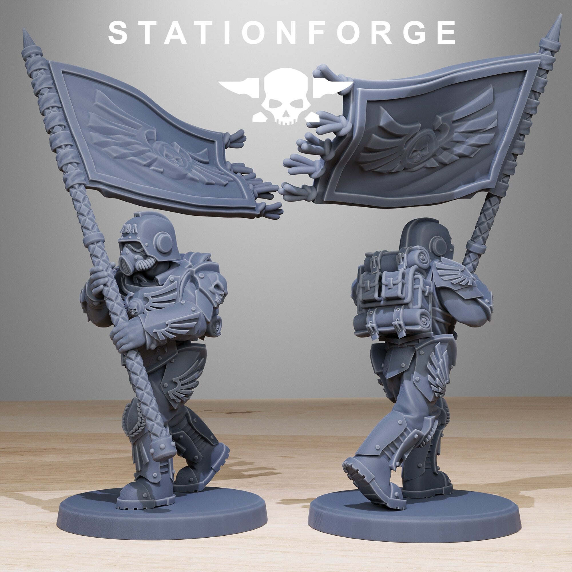GrimGuard - x12 Elites, mechanized infantry, post apocalyptic empire, usable for tabletop wargame.