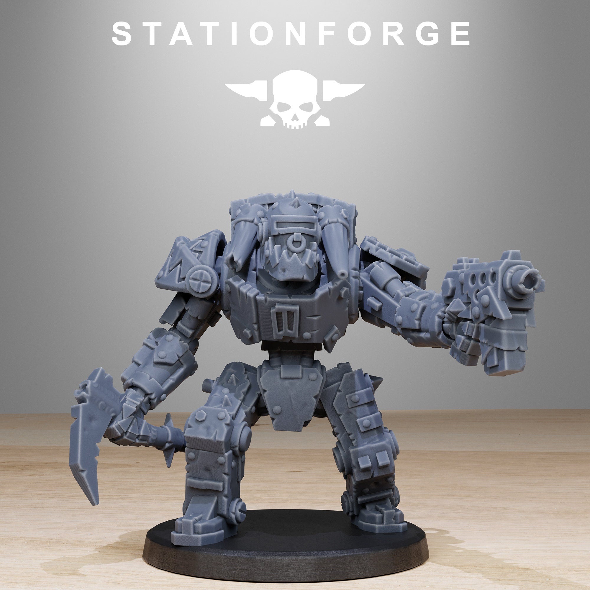 Green Skin - x10 Orkaz Bots Infantry, mechanized infantry, post apocalyptic empire, usable for tabletop wargame.