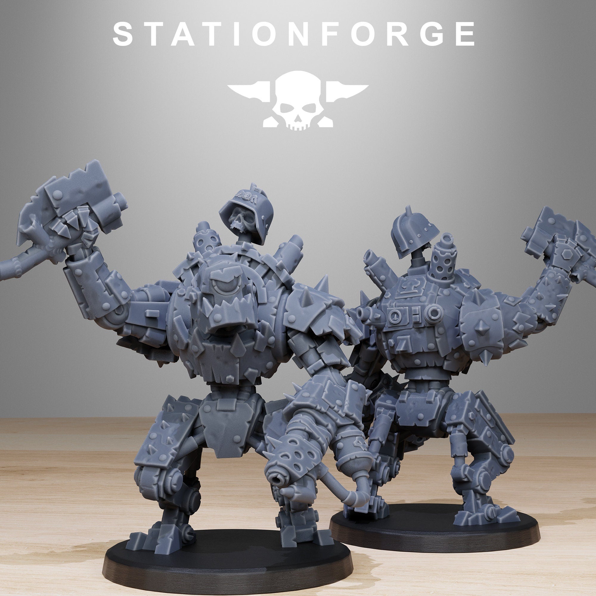 Green Skin - x10 Orkaz Bots Infantry, mechanized infantry, post apocalyptic empire, usable for tabletop wargame.