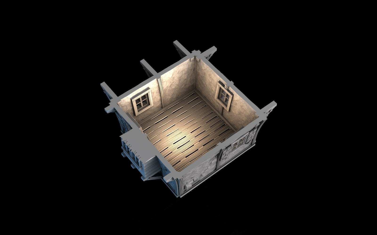 Medieval Town scenery building - Tombstone Residence - PLA for Oldworld, Dungeon & Dragons, Frostgrave, Age of fantasy battle wargame