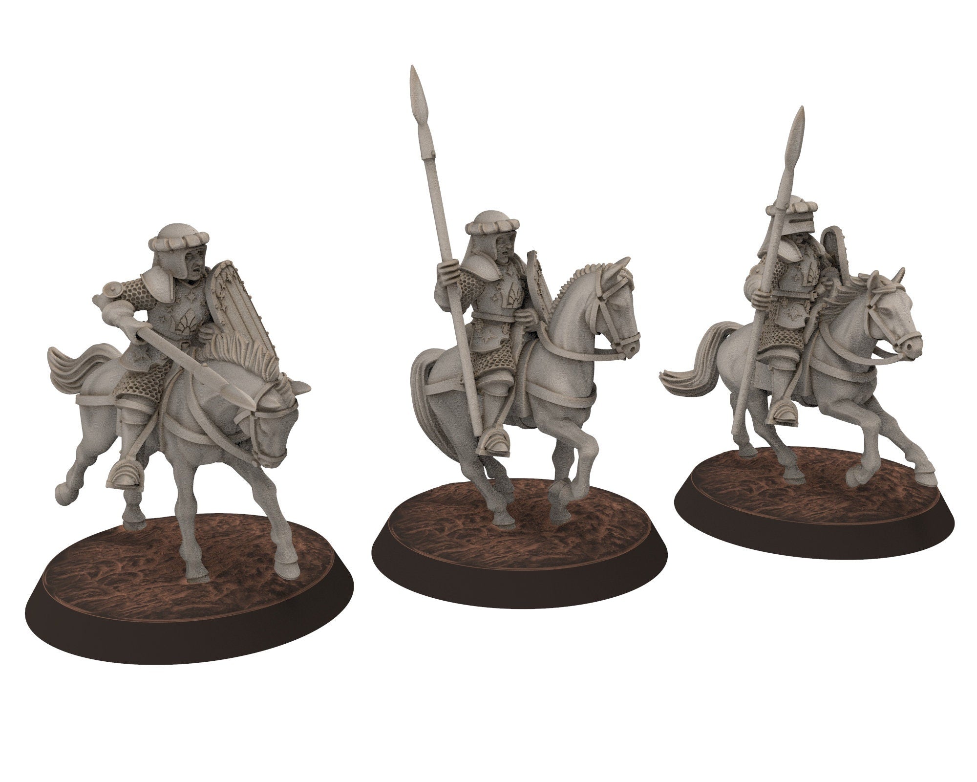 Ornor - Arnaudin Veteran Captain mounted, Lost Kingdom of the North, Misty Mountains, Medburry miniatures for wargame, DnD, Lotr