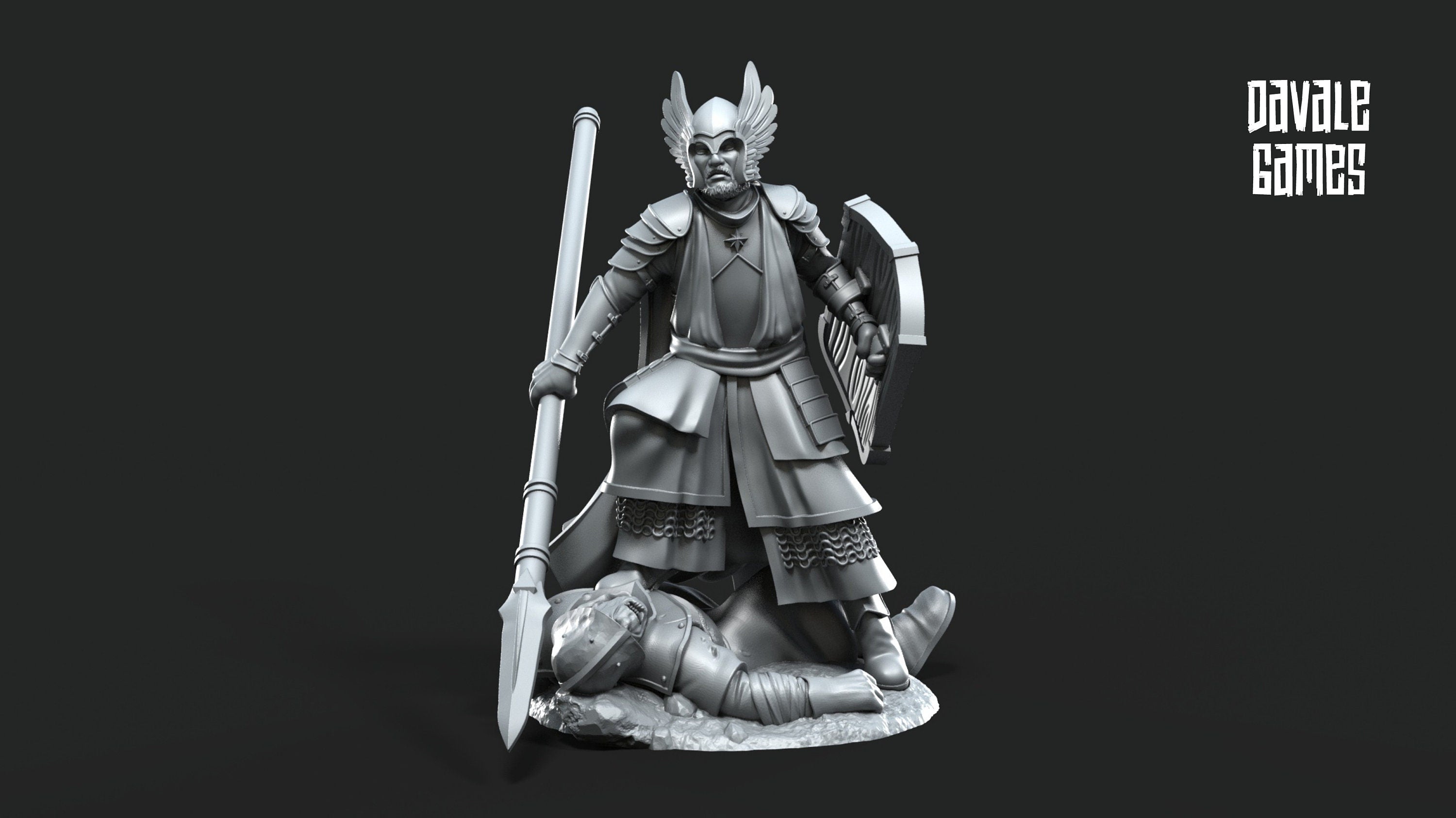 Gandor - Grey Castle 3x Guards of the Grey Tree foot, Banner Protectors of the shire, miniatures for wargame D&D, Lotr...