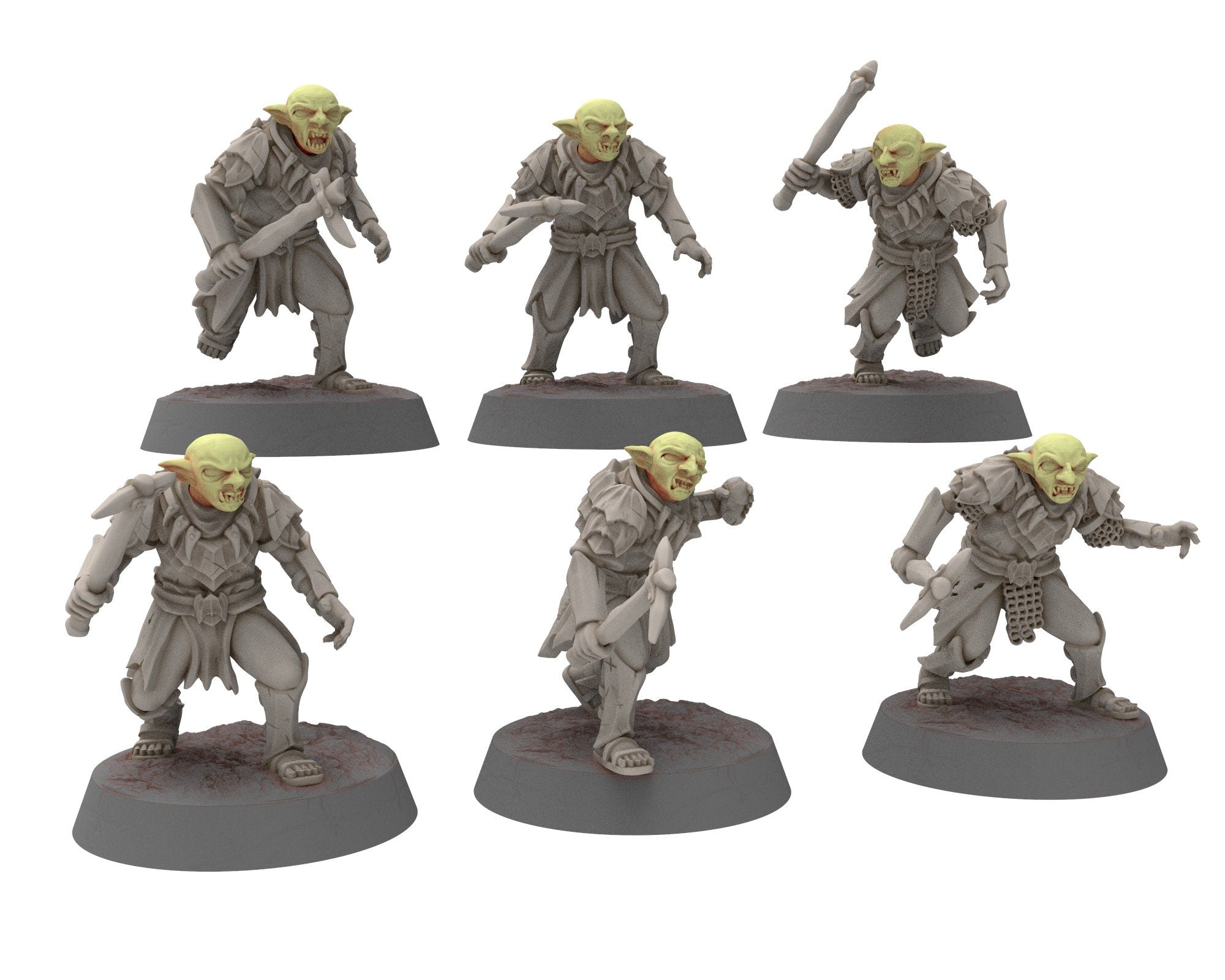 Goblin cave - Mercenary warriors Company Bundle, Middle rings for wargame DnD, Frostgrave, LOTR... Modular miniatures Quatermaster3D