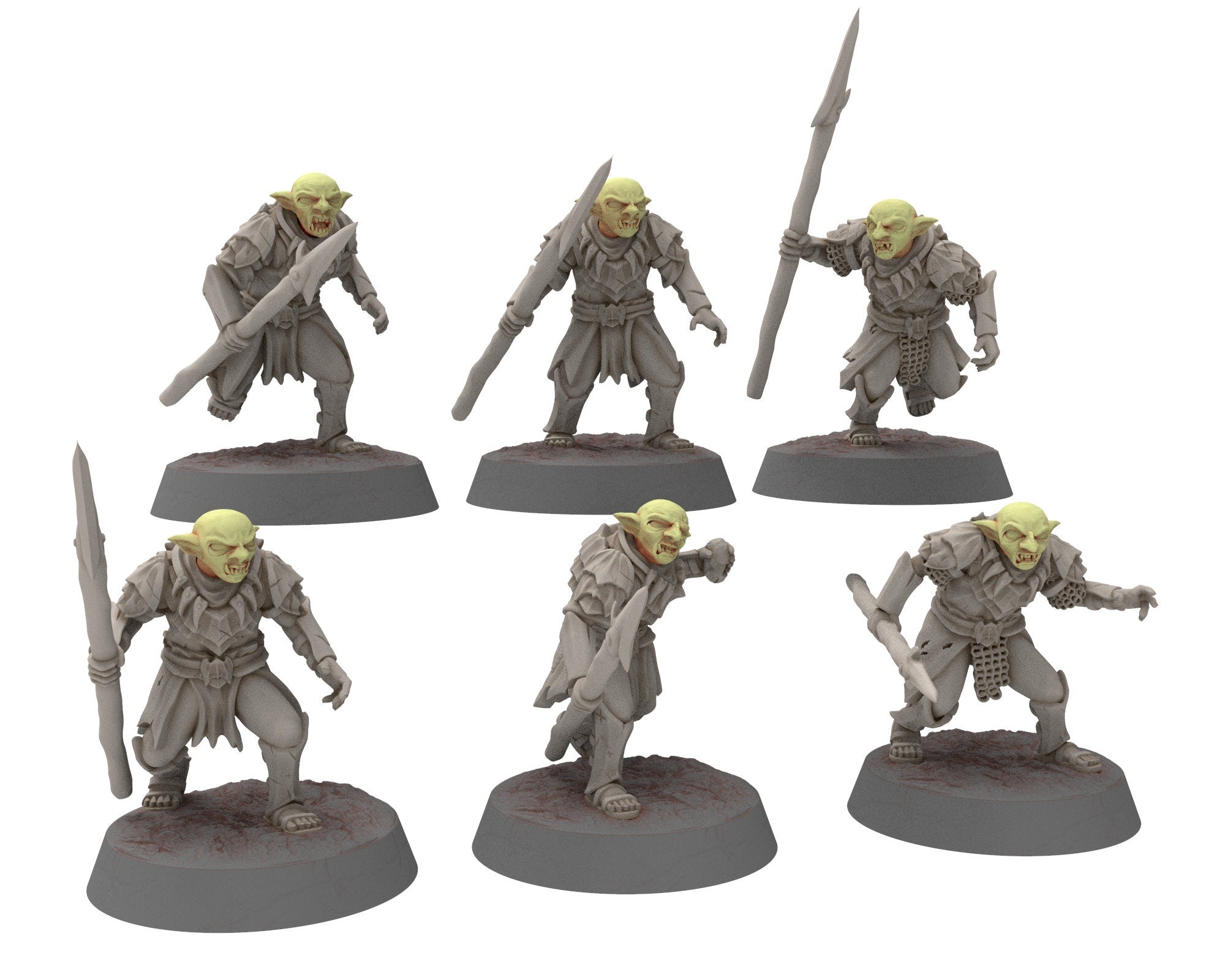 Goblin cave - Mercenary warriors Sword, Middle rings for wargame DnD, Frostgrave, LOTR... Modular miniatures Quatermaster3D