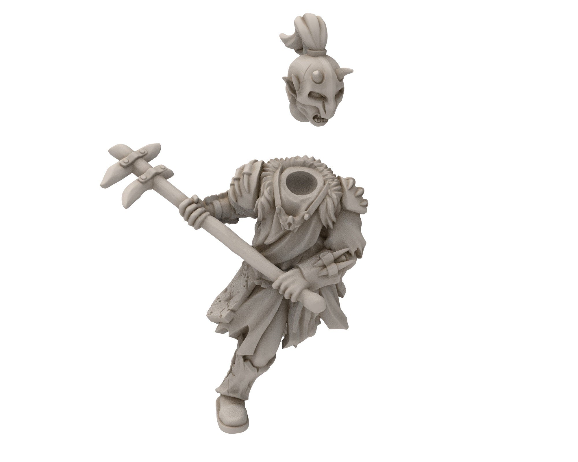 Orc horde - Chariot warriors warband, Middle rings miniatures for wargame D&D, LOTR, Frostgrave... Modular miniatures Quatermaster3D