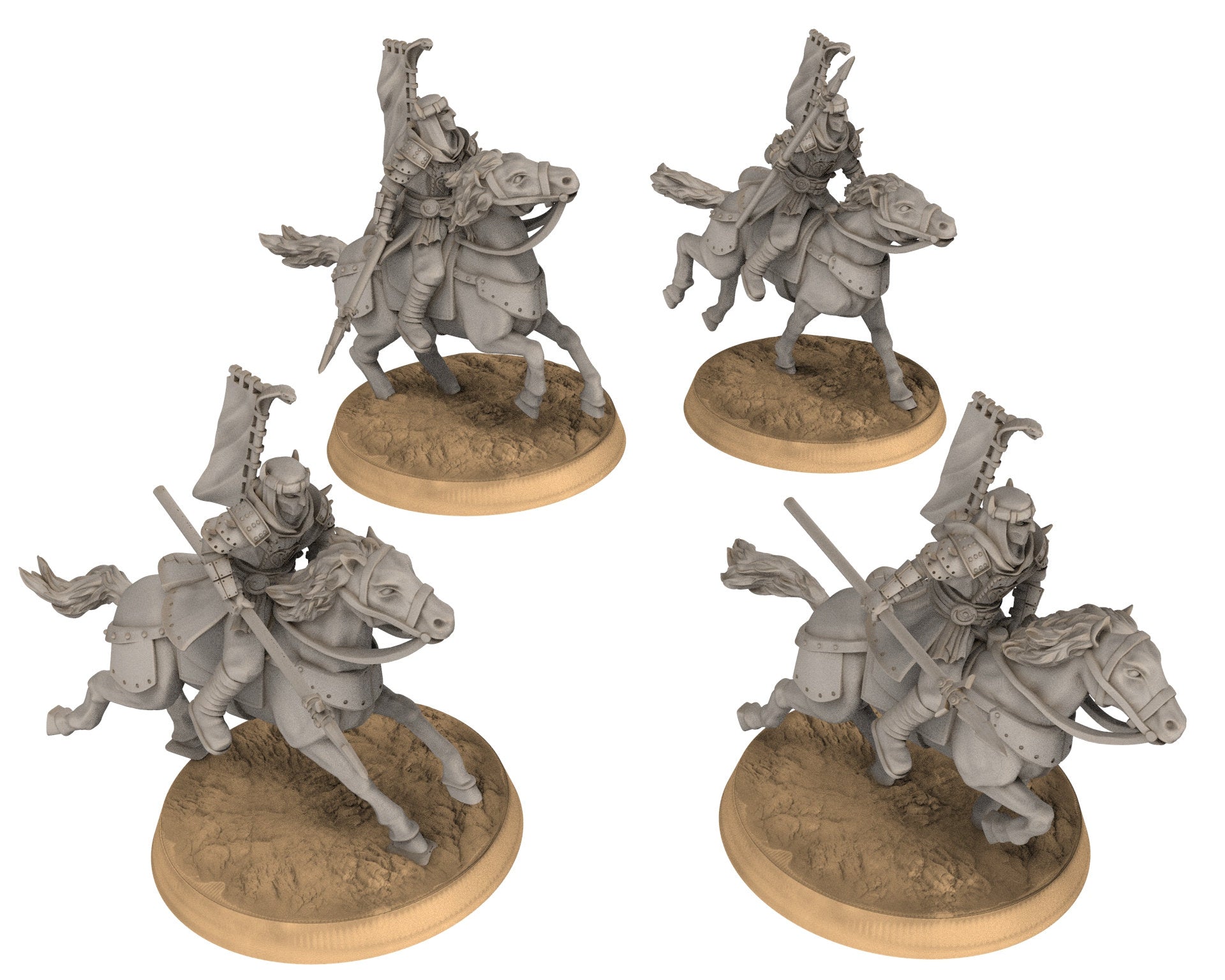 Harad - x4 Cobra Assassins, Berber nomads, Harad Bedouin Arabs Sarazins miniatures for wargame D&D, Lotr... Quatermaster3D