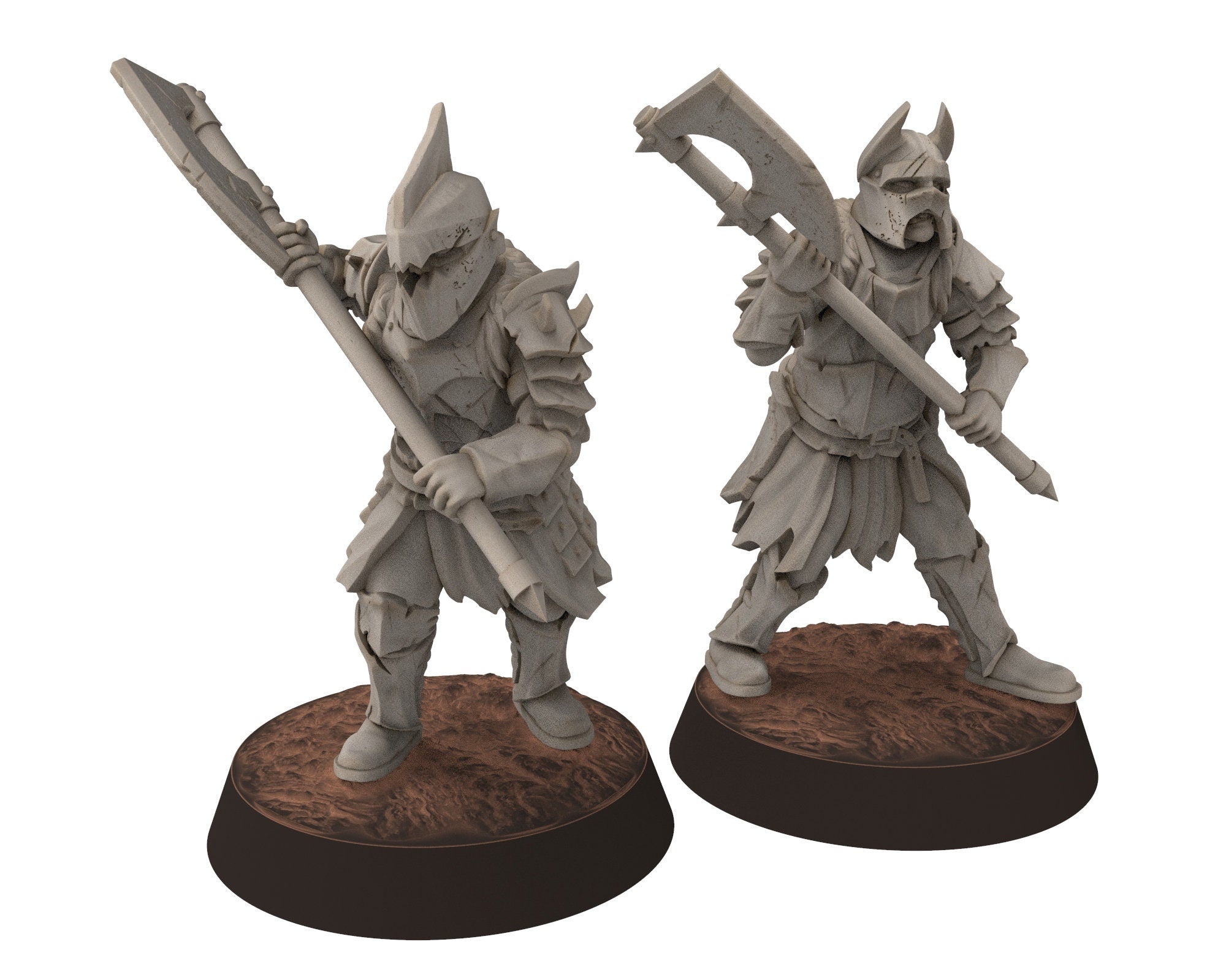 Orc horde - Captain V1 warriors warband, Middle rings miniatures for wargame D&D, LOTR, Frostgrave... Modular miniatures Quatermaster3D