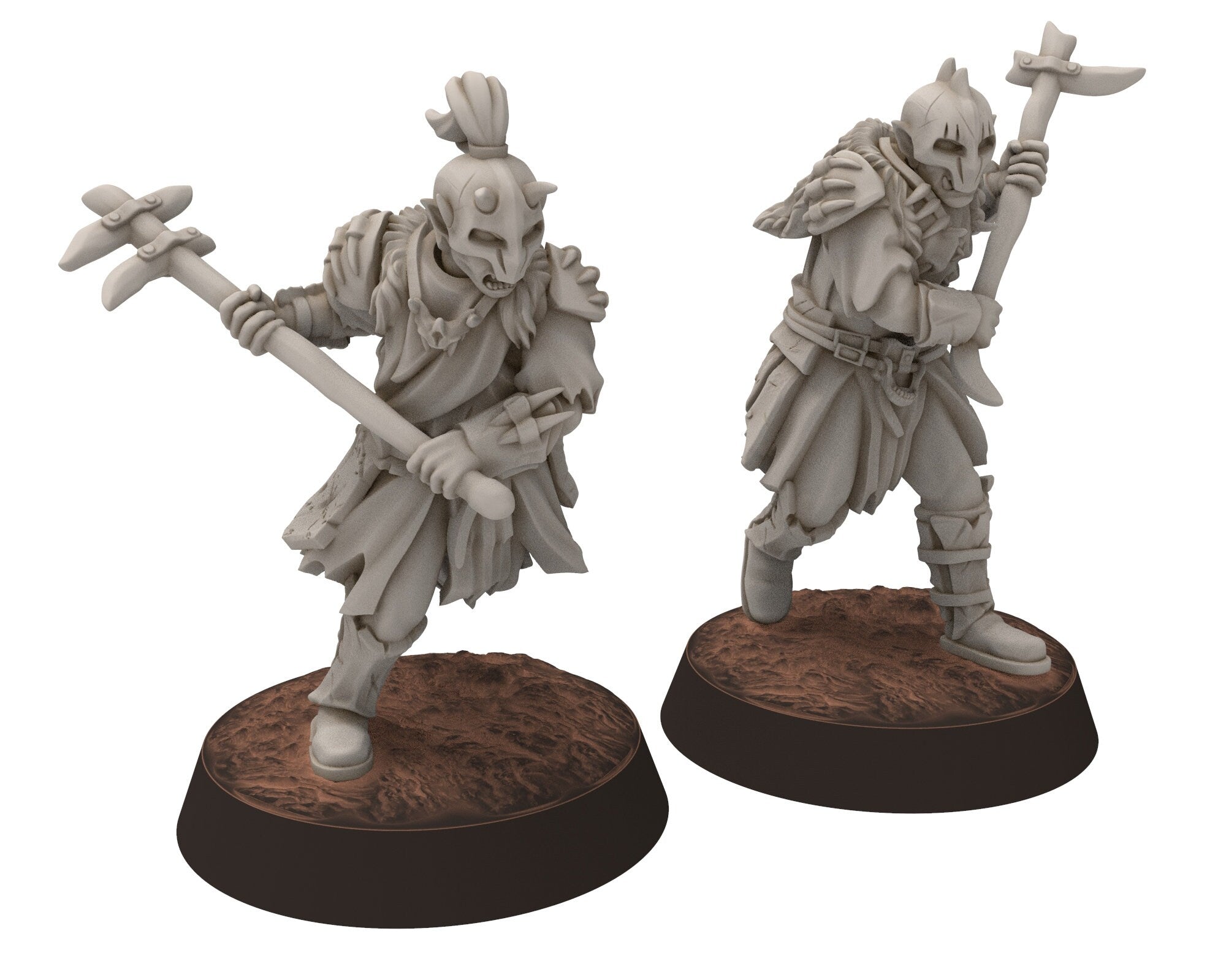 Orc horde - Scout Captain on foot warriors warband, Middle rings for wargame D&D, LOTR, Frostgrave... Modular miniatures Quatermaster3D