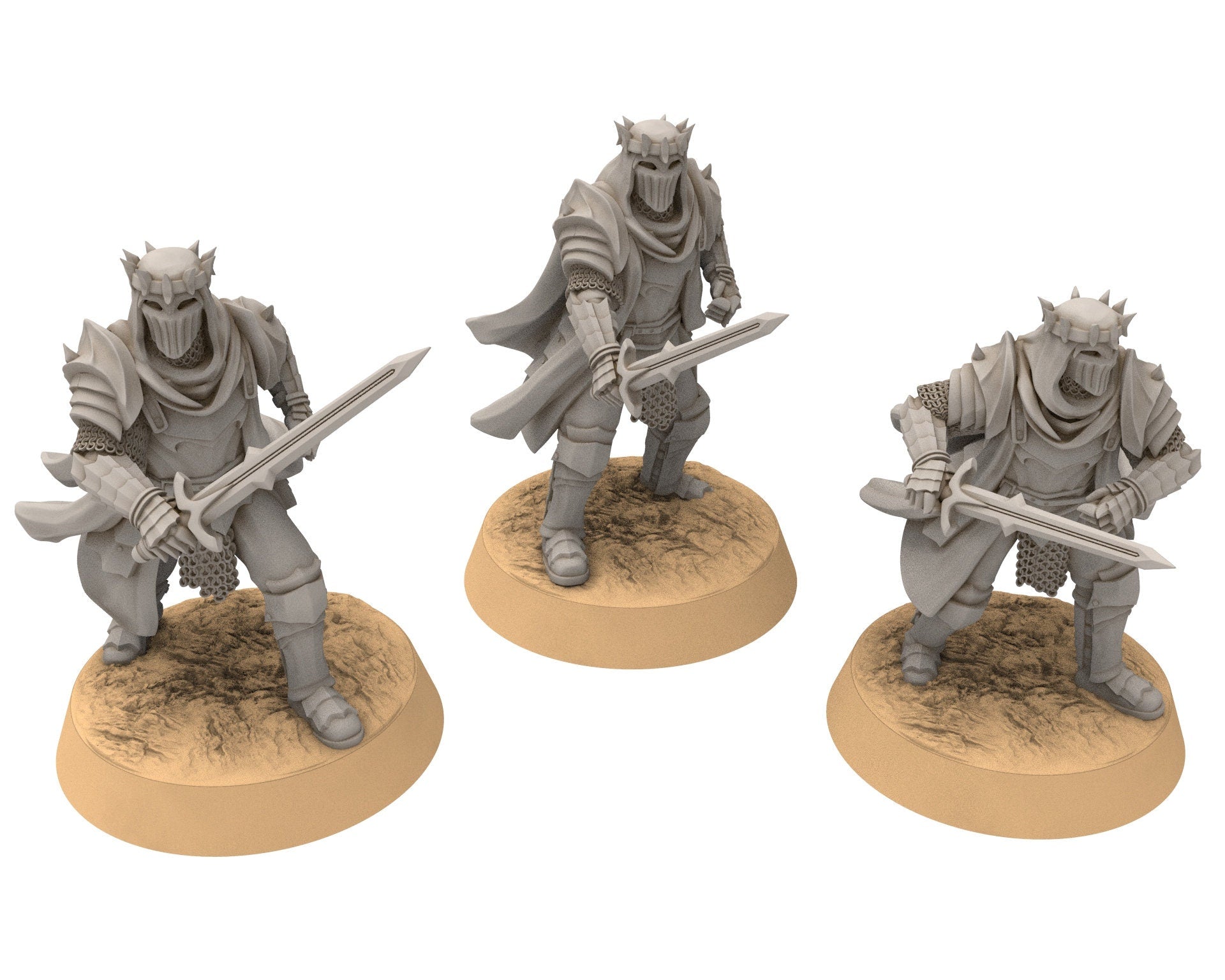 Harad - x2 Fallen Knights Spear, Berber nomads, Harad Bedouin Arabs Sarazins miniatures for wargame D&D, Lotr... Quatermaster3D