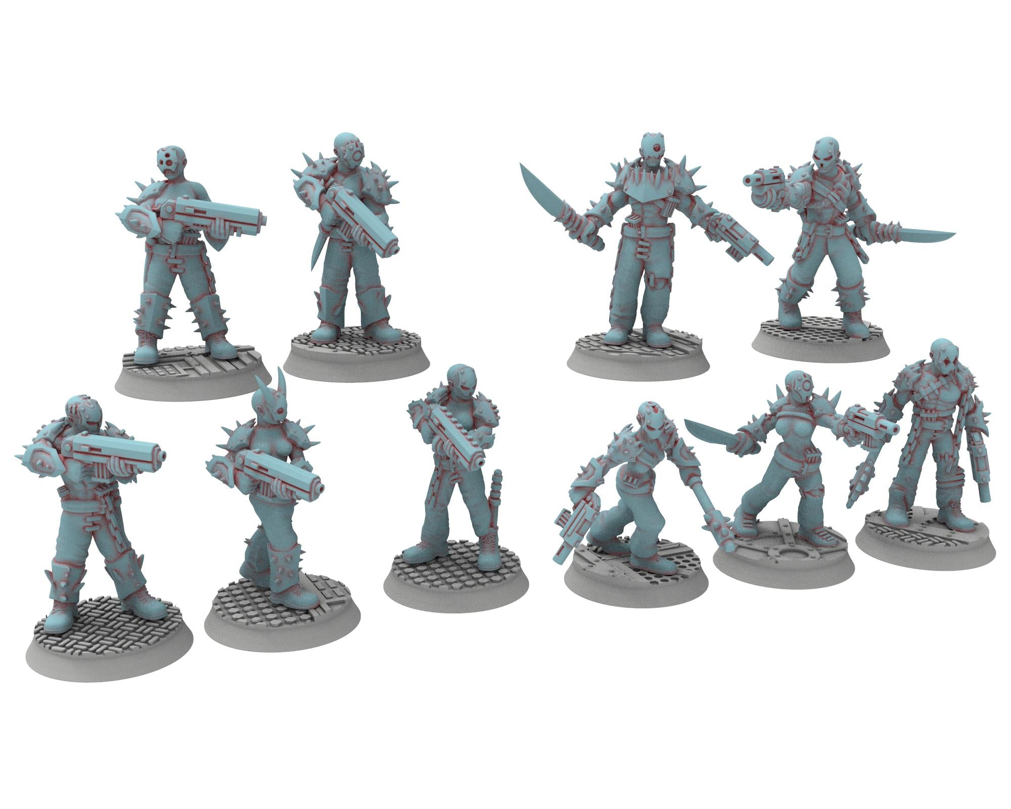 Followers of Change - 32mm Twisted Cultists of Chaos god - Support Canon auto - OPR Tabletop wargame Resin 3D printed proxy, Edge Miniatures