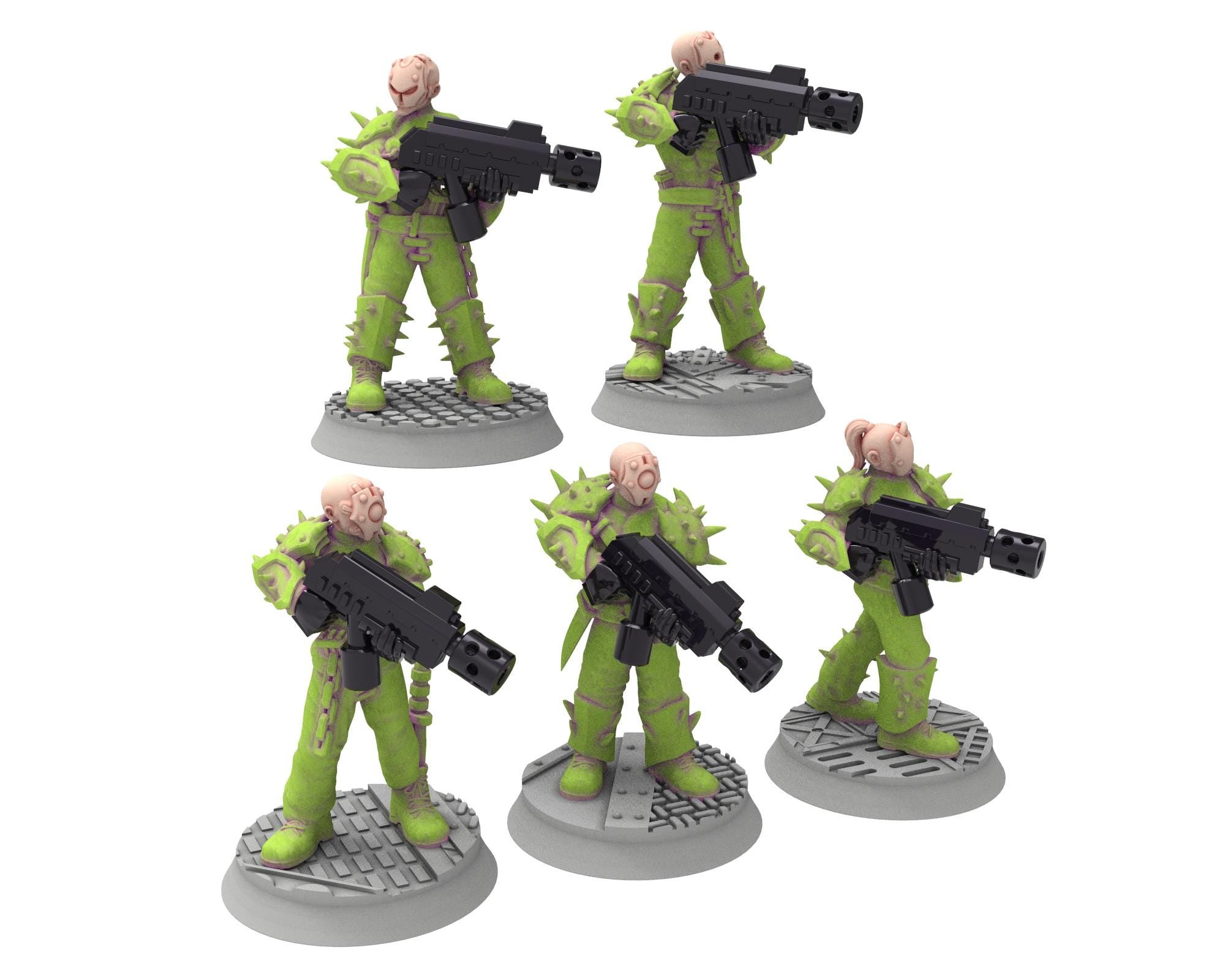 Harbingers of darkness - 32mm Cultists of Chaos god - Staff and Leaders - OPR Tabletop wargame Resin 3D printed proxy, Edge Miniatures