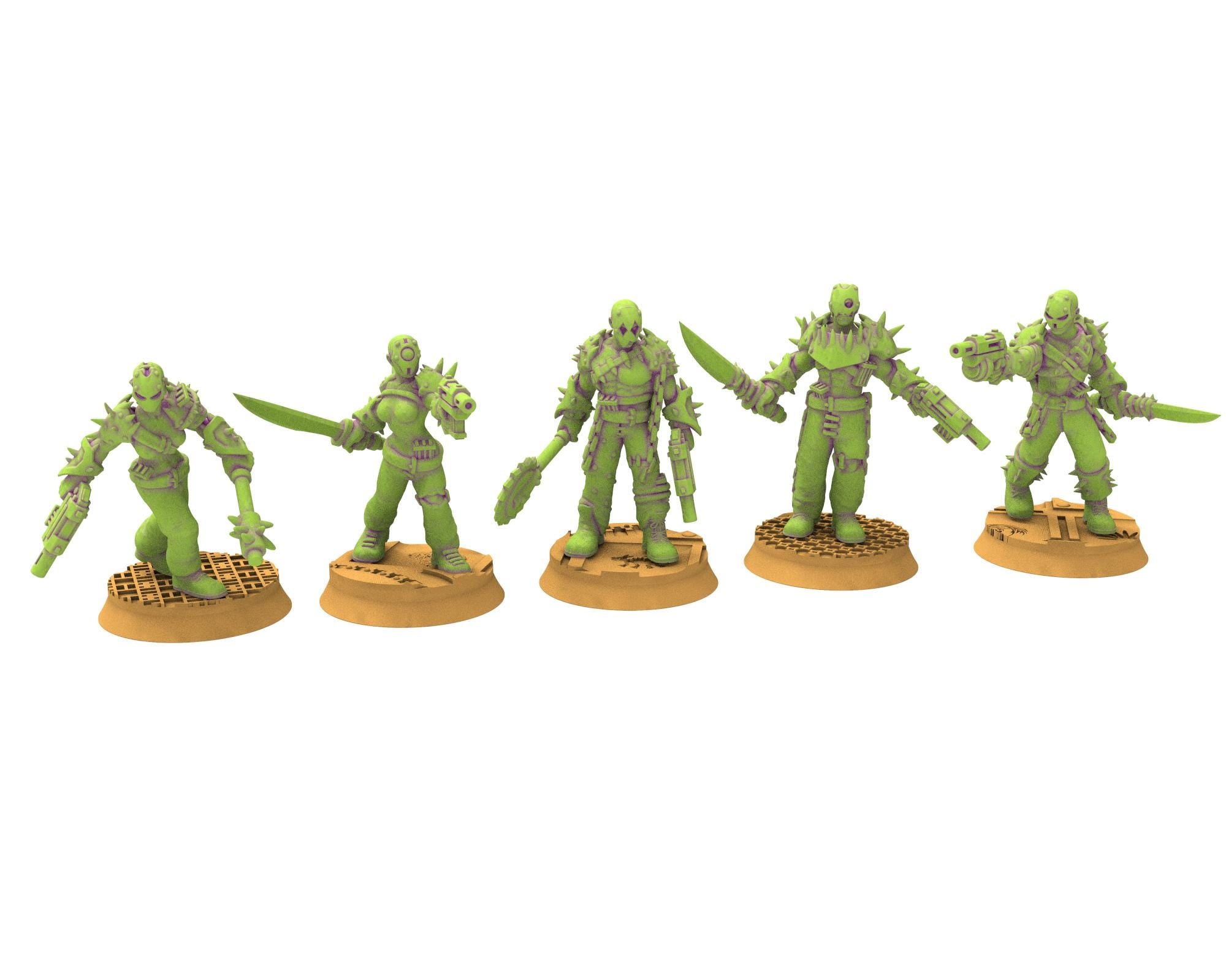 Harbingers of darkness - 28mm Cultists of Chaos god - Ranged infantry - OPR Tabletop wargame Resin 3D printed proxy, Edge Miniatures