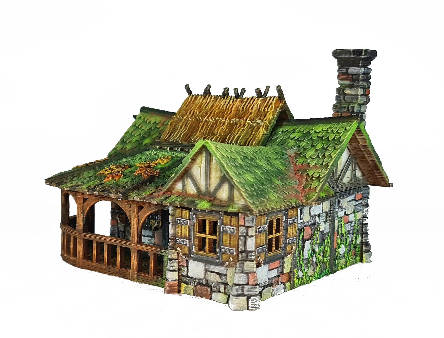 Medieval Town scenery building - Autumn Fall - PLA for Oldworld, Dungeon & Dragons, Frostgrave, Fantasy battle, skirmish wargame