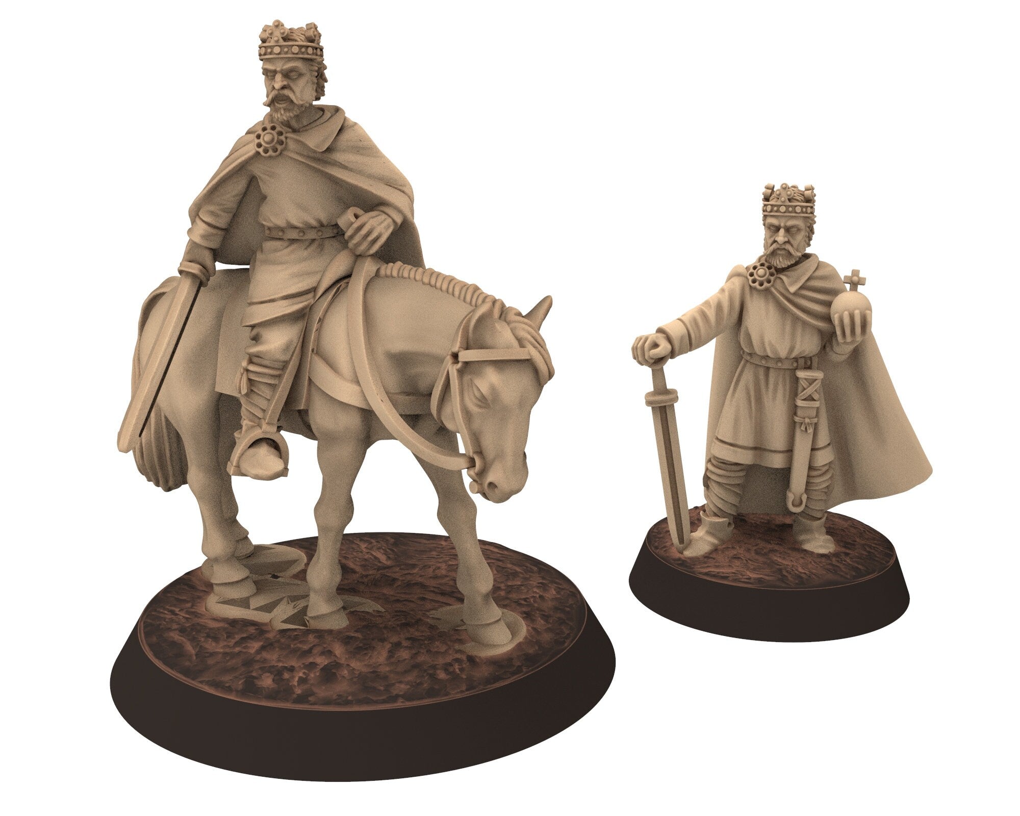 Dark Ages - Mounted Carolingian Hearthguard Elite Warriors Frank Empire, Alt Miniatures 28mm, Wargame Historical Saga... Medbury miniature