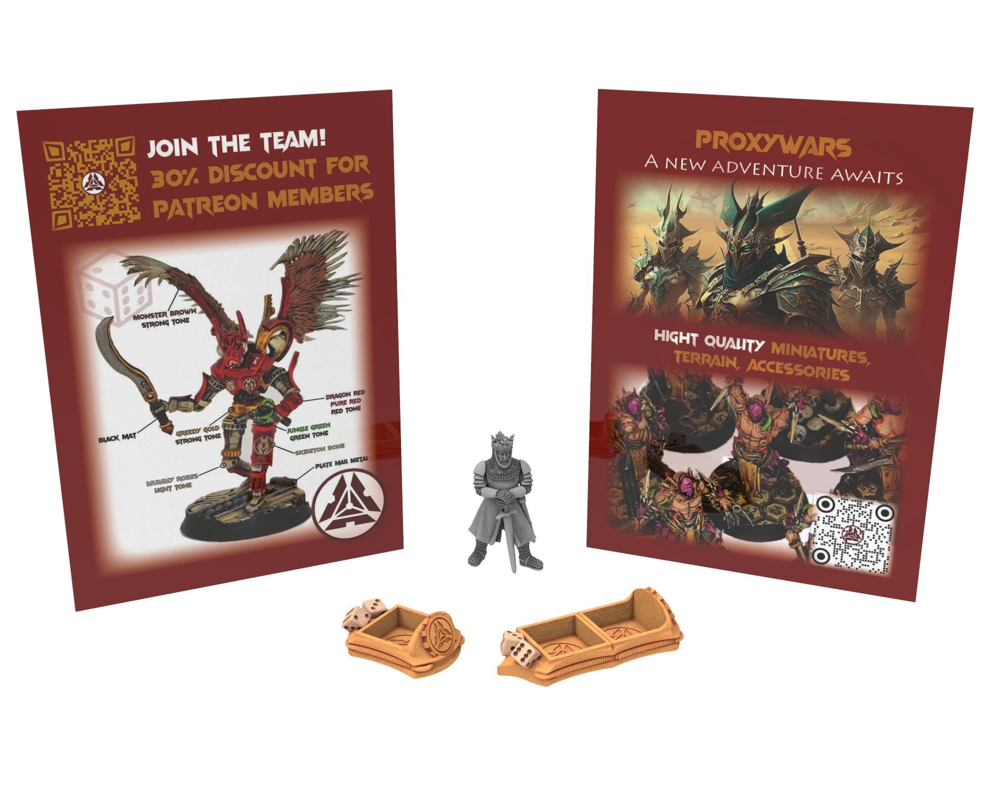 Tournement Wargaming Partnership - x50 Set Of Goodies Historical - x1 Miniature x2 Wound Trackers : Futuristic, Fantasy, Middle rings...