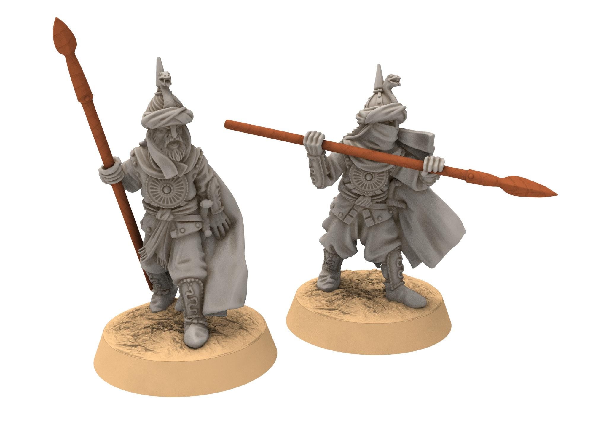 Harad - Southron Palace Guards bundle, Berber nomads, Harad Bedouin Arabs Sarazins Medbury miniatures for wargame DnD, Lotr...