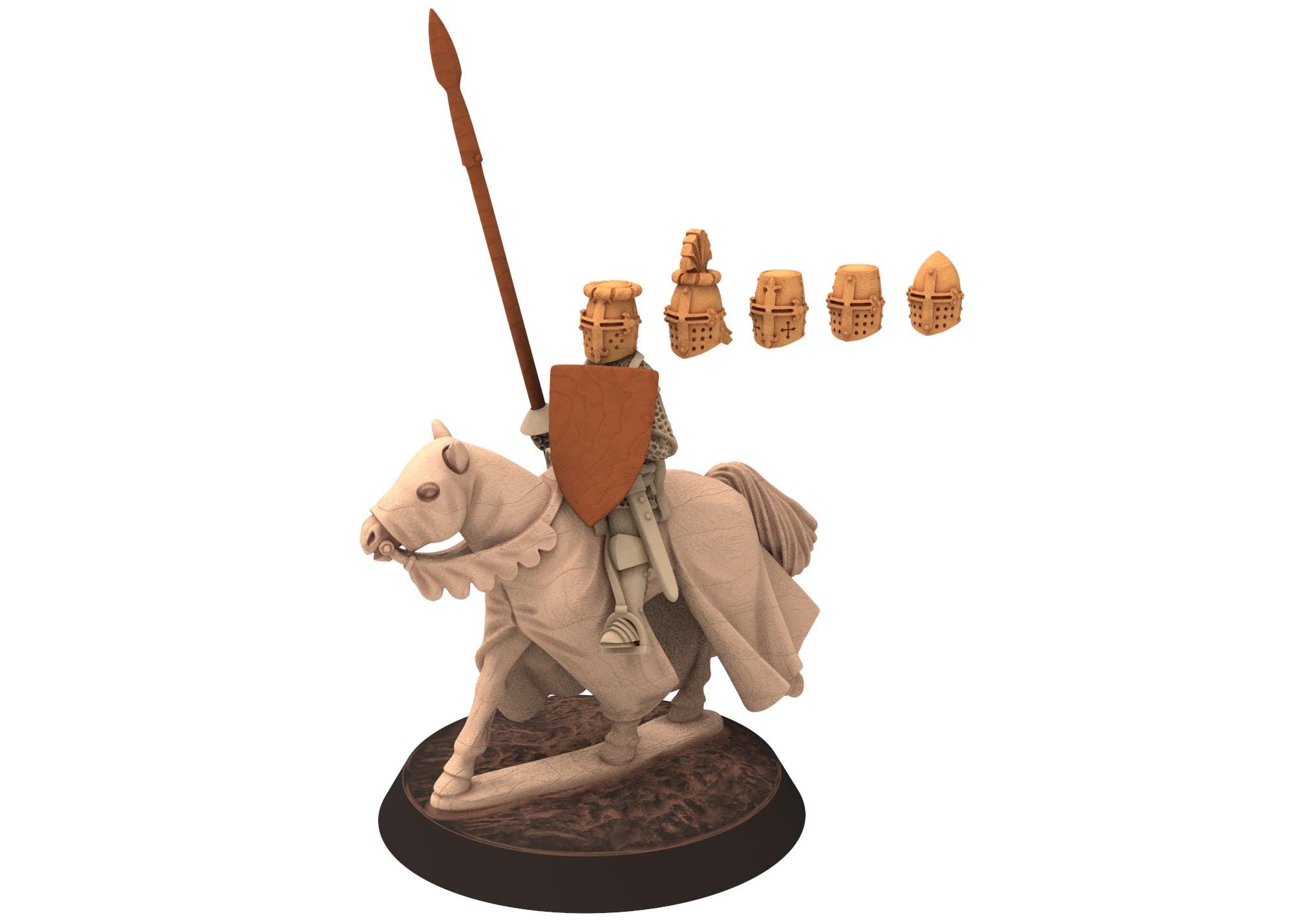 Medieval - Early 100YW Knights with Great Helmets, On Foot, 100 Years War, 28mm Historical Wargame, Saga... Medbury miniatures