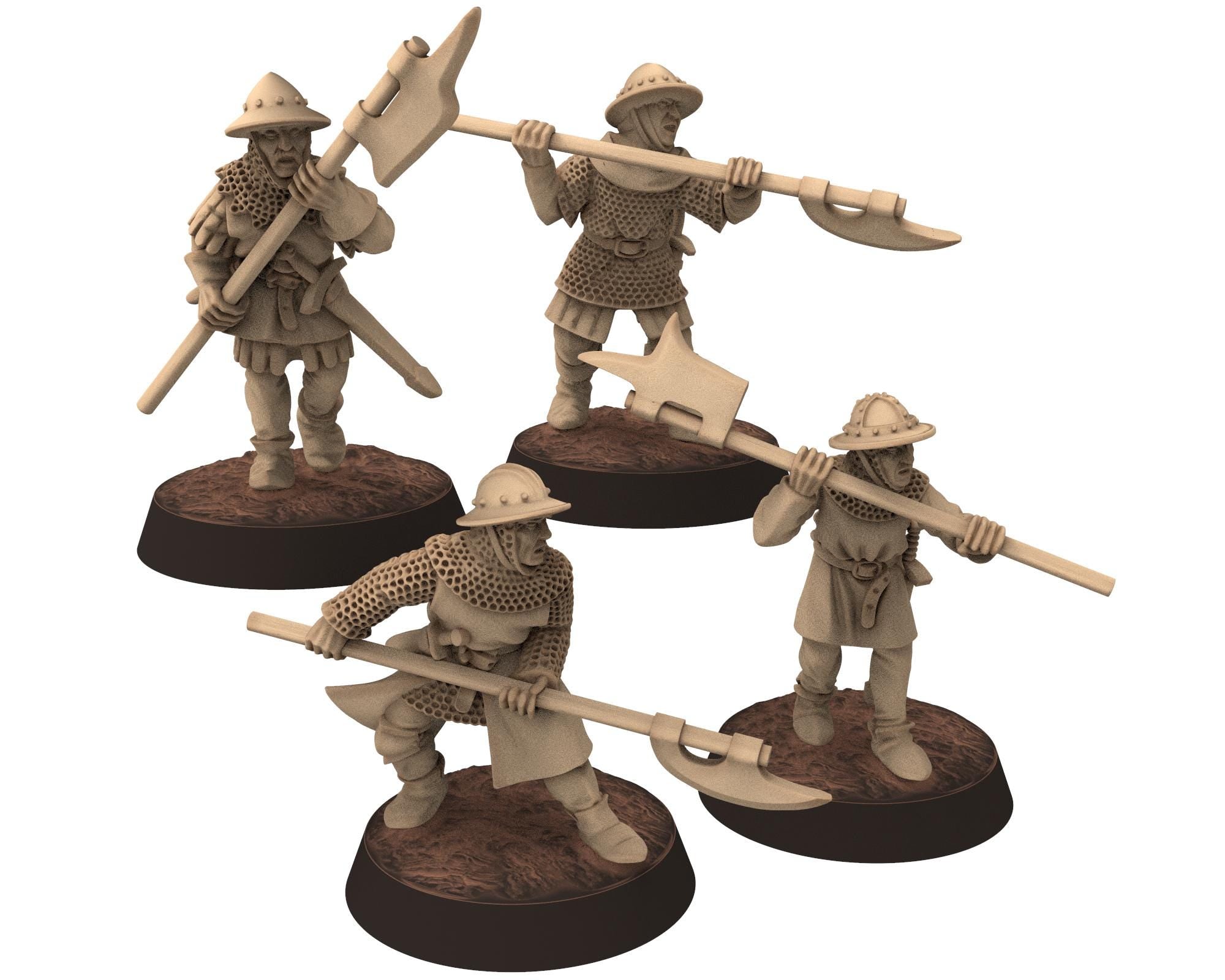 Medieval - England - English Archers in Gambeson, 100 Years War, 28mm Historical Wargame, Saga... Medbury miniatures