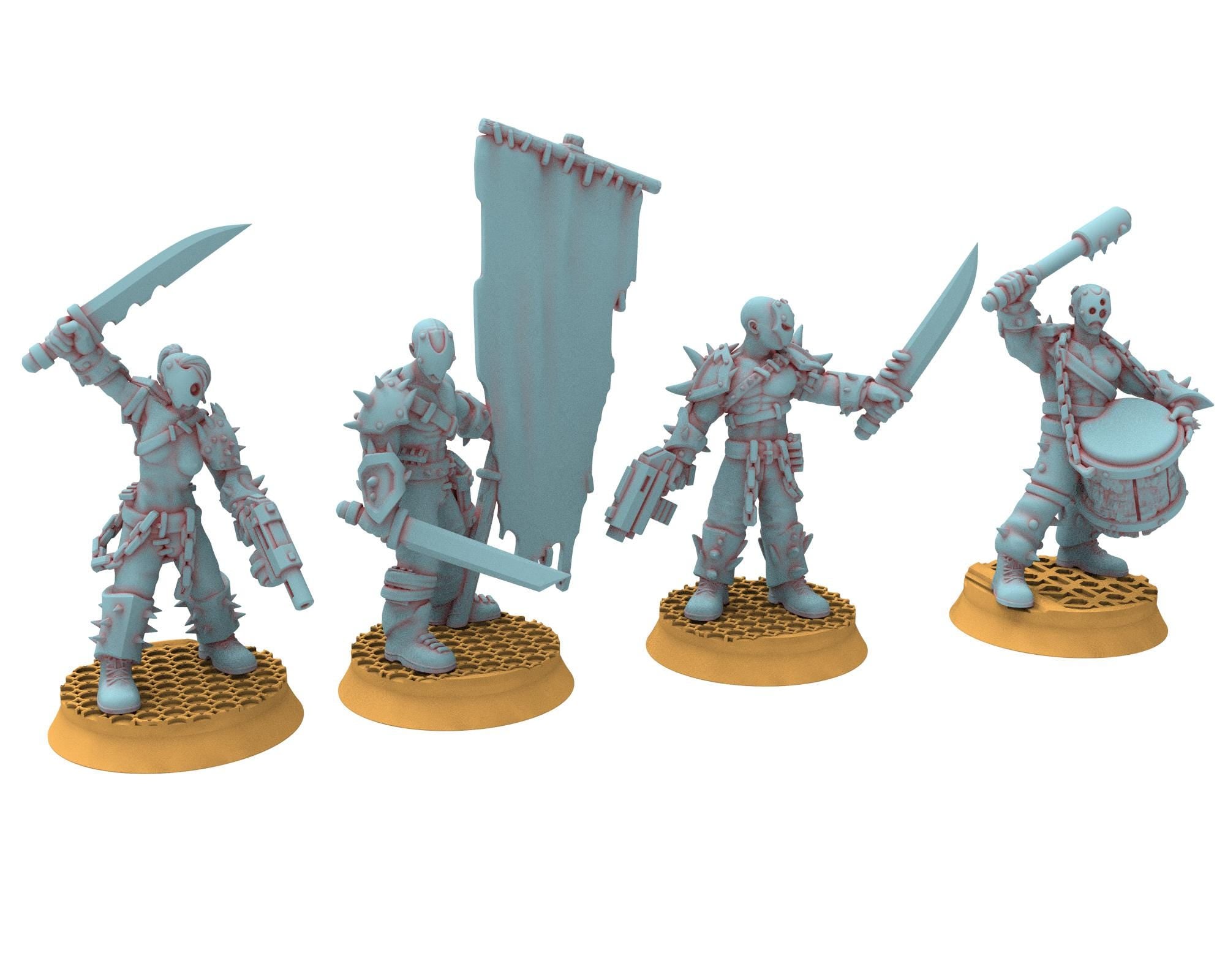 Followers of Change - 28mm Twisted Cultists of Chaos god - Full infantry unit - OPR Tabletop wargame Resin 3D printed proxy, Edge Miniatures